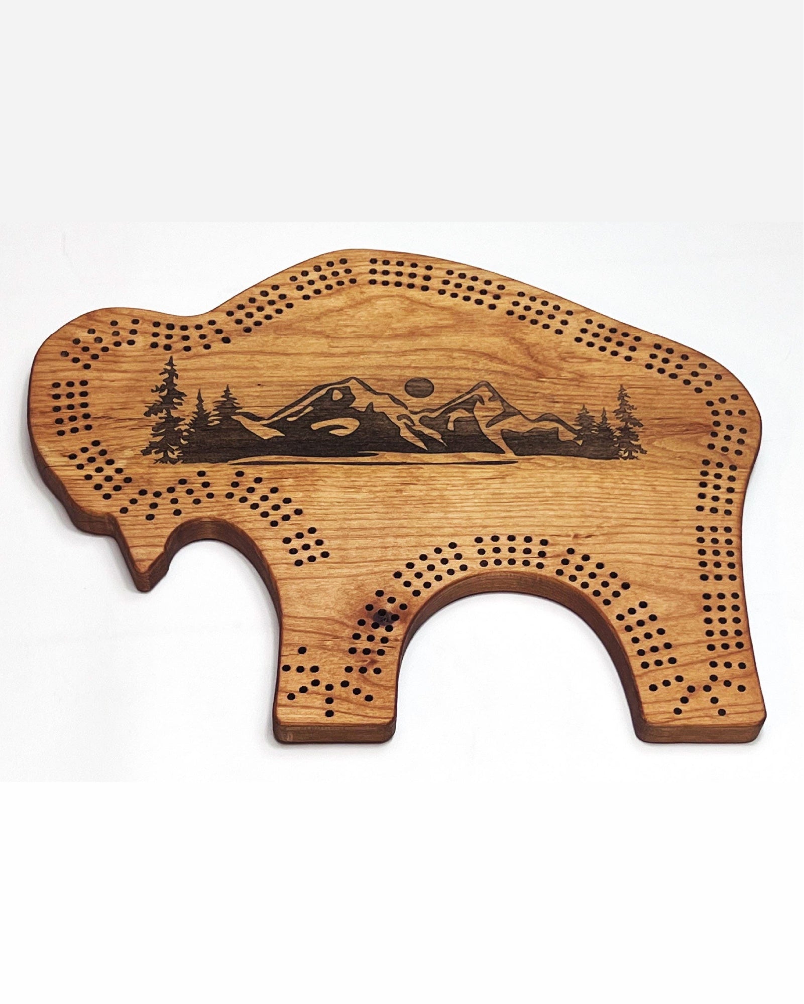 "Wilderness Majesty: The Bison Cribbage Board"