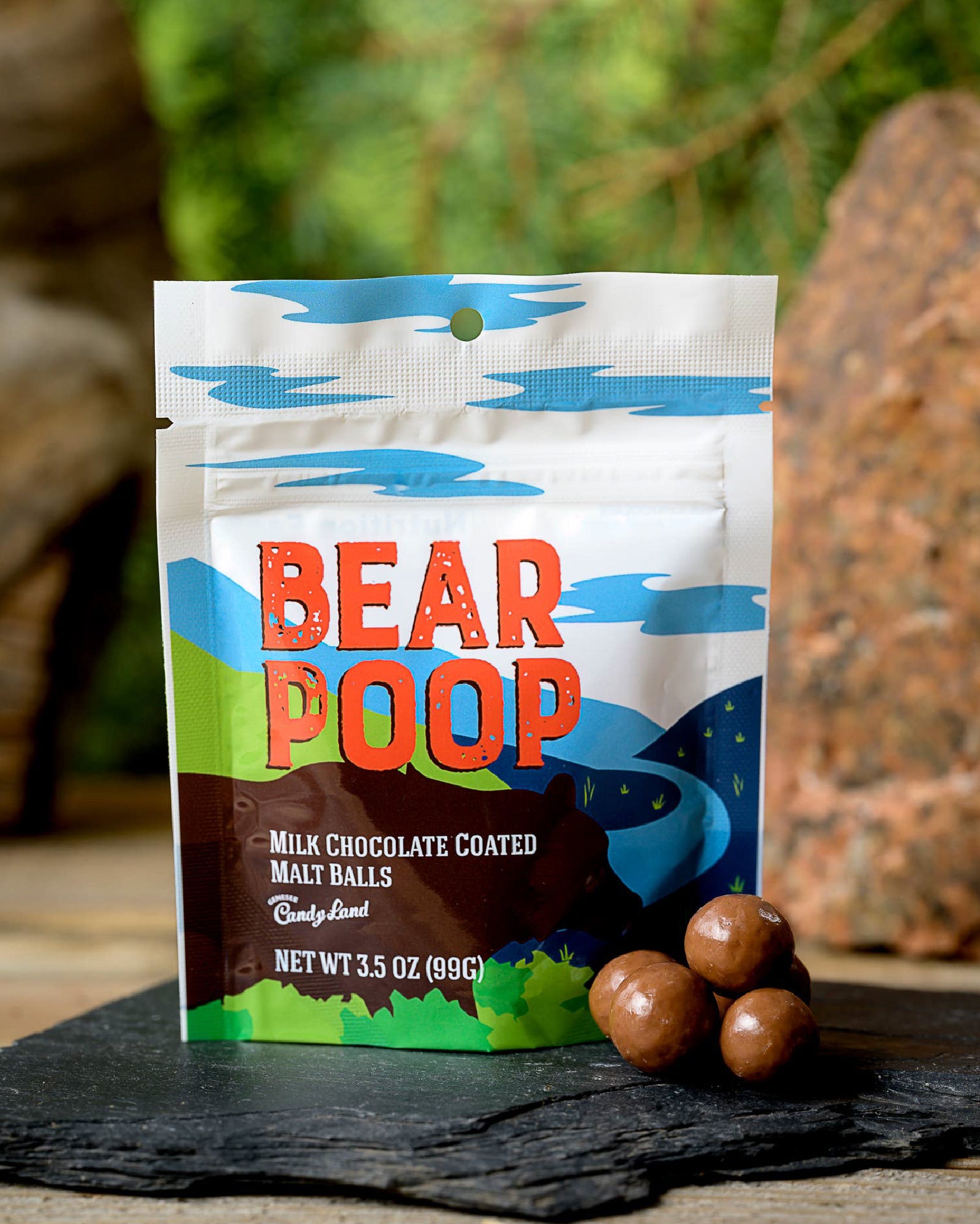 Bear Poop (chocolate covered malt balls)
