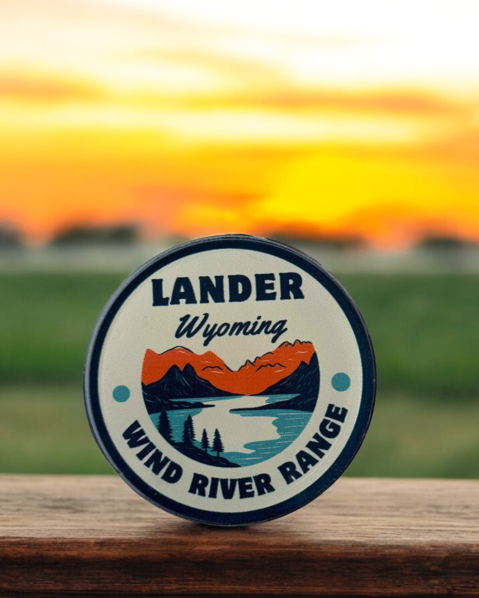 Lander, Wyoming Wind River Range Acrylic Magnet