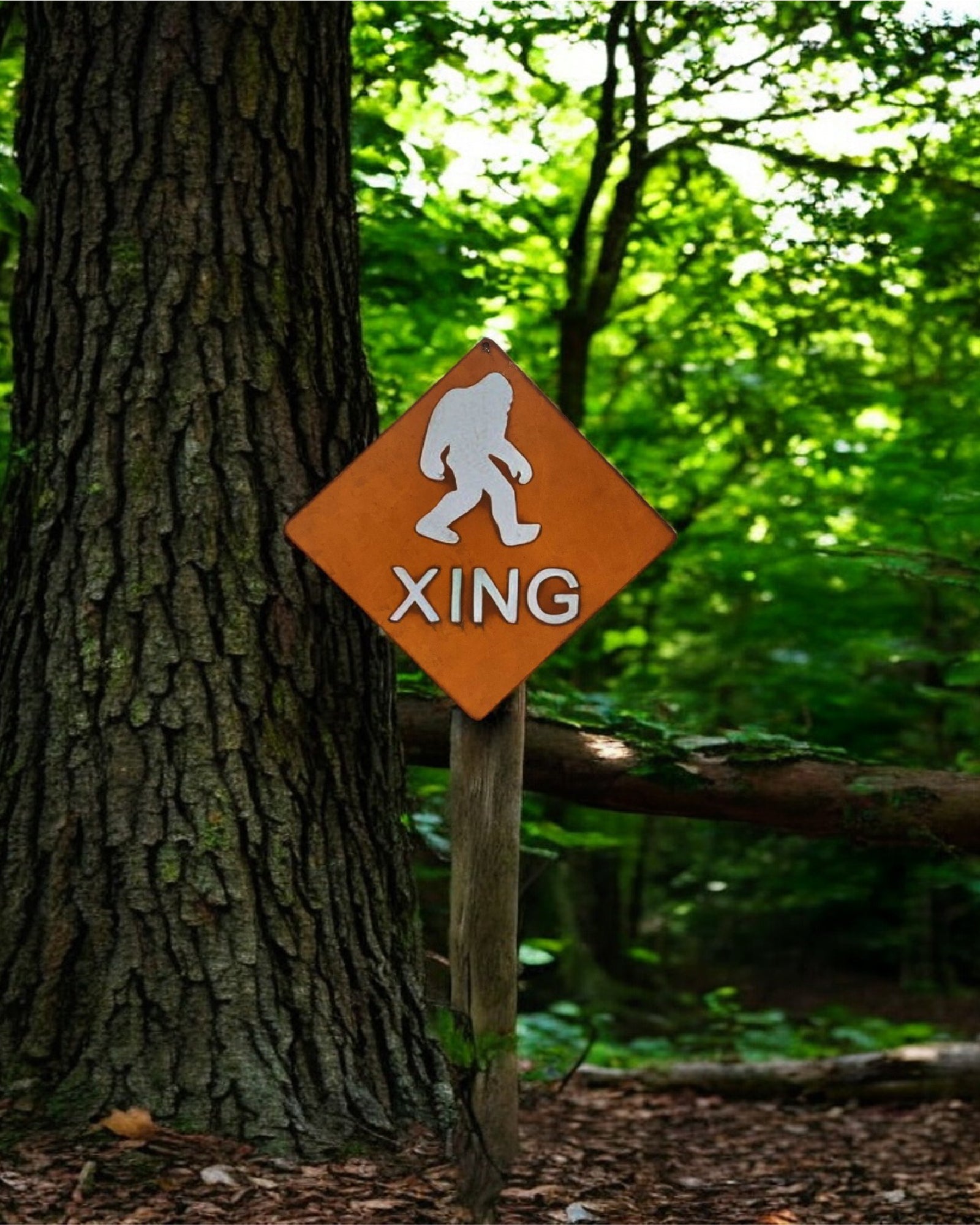Bigfoot Yeti Sasquatch XING SIGN Crossing Sign