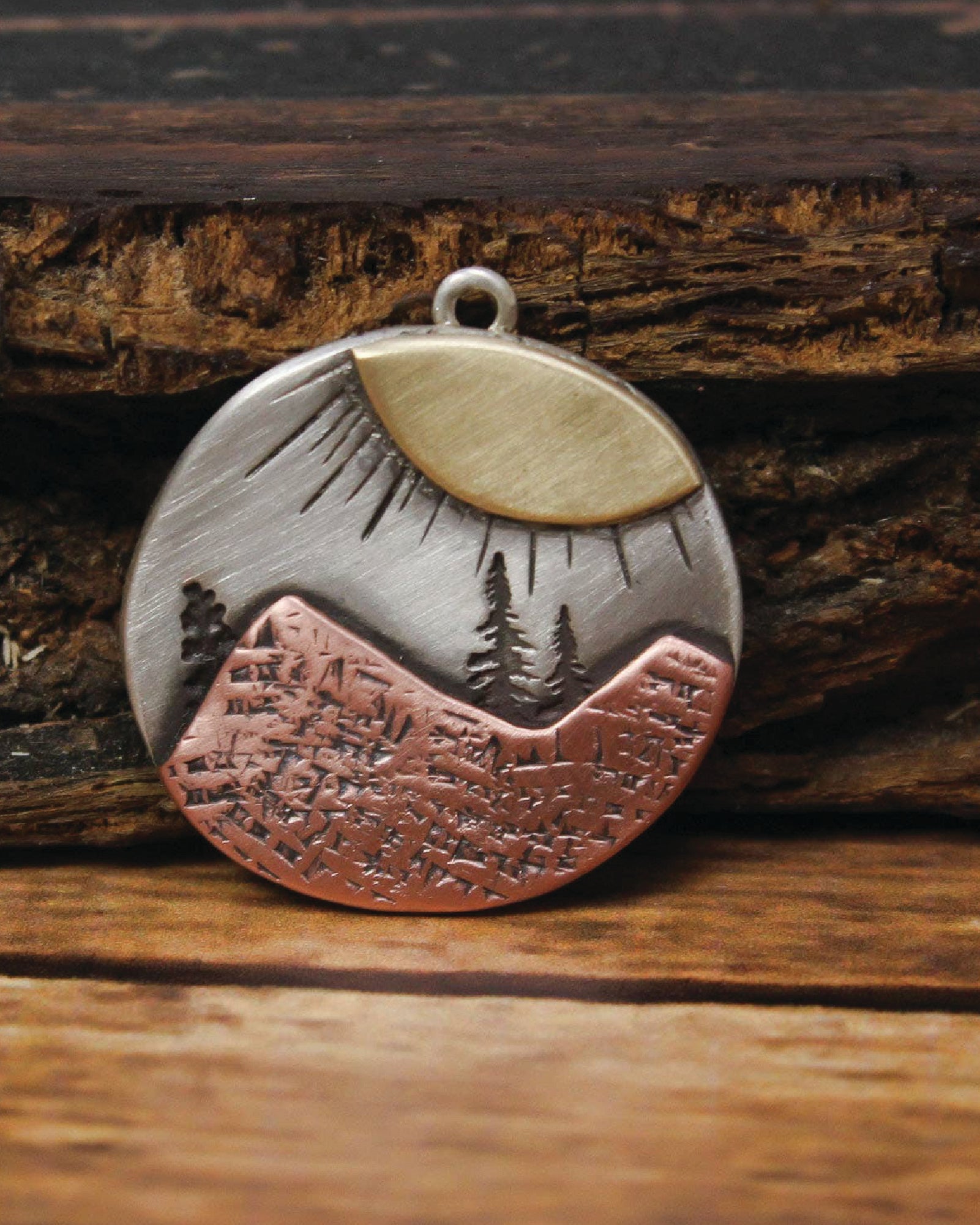 Oval Sunburst Mountain Necklace