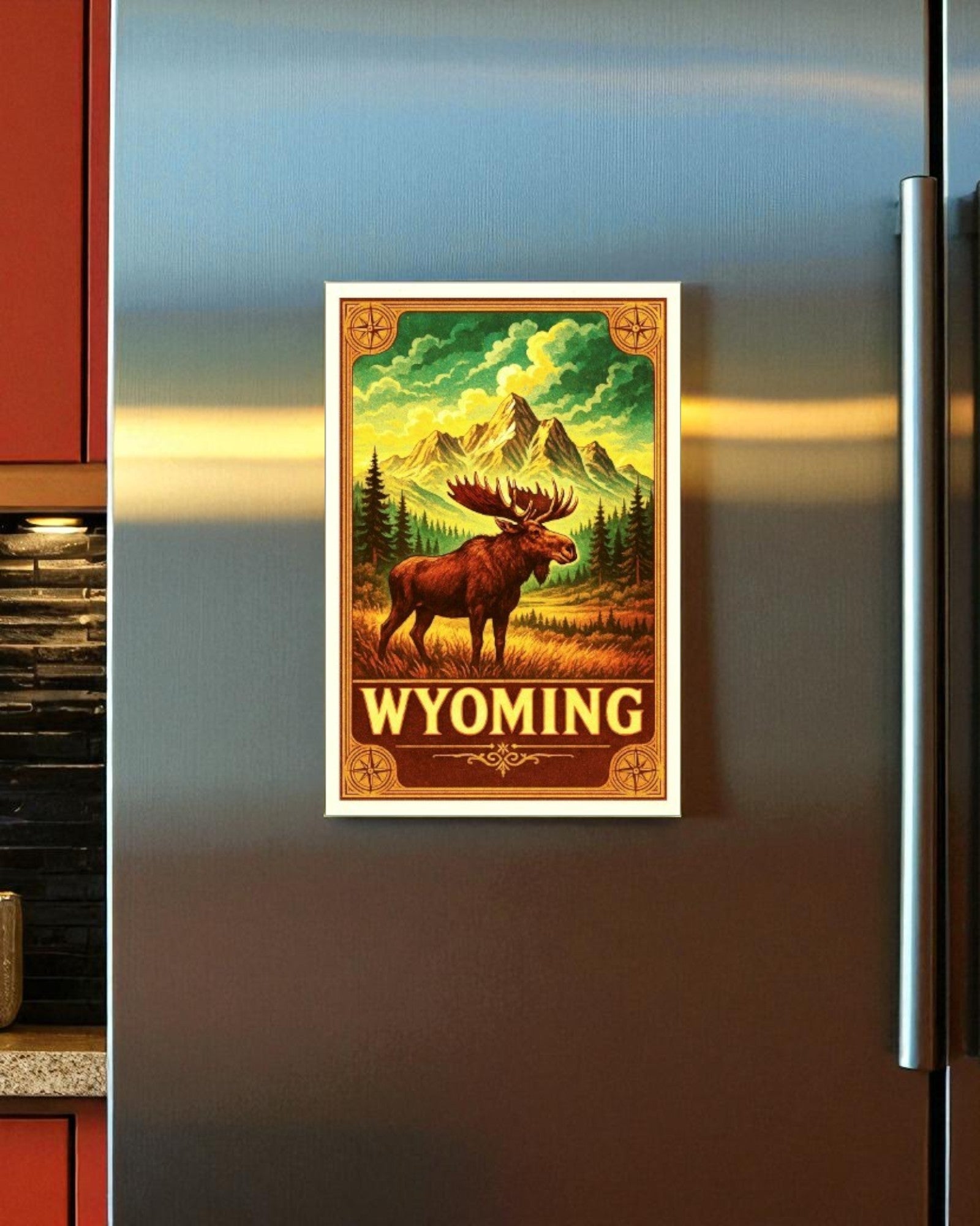 Wyoming Moose Magnet
