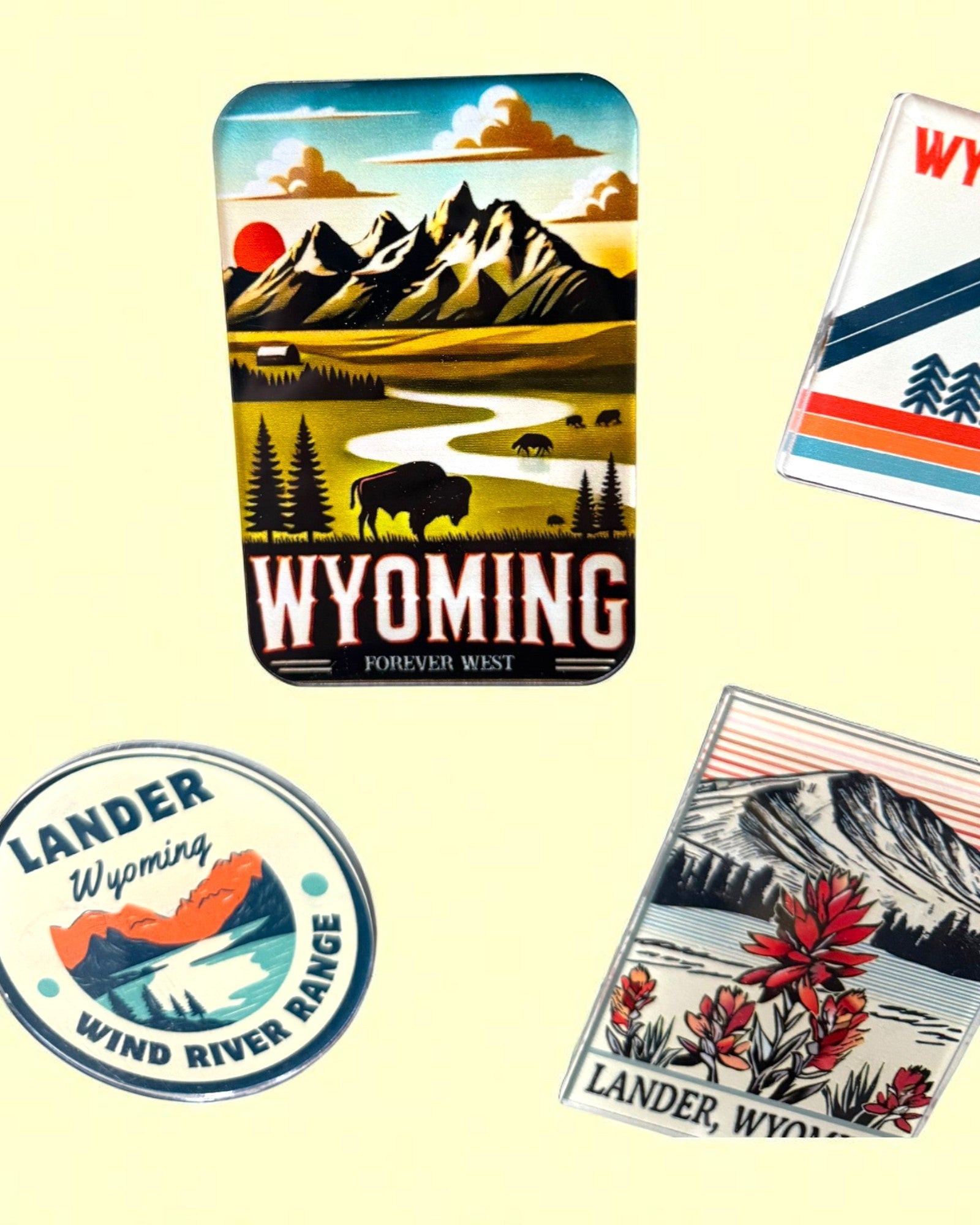 Wyoming Forever West Sticker – Scenic Bison Design