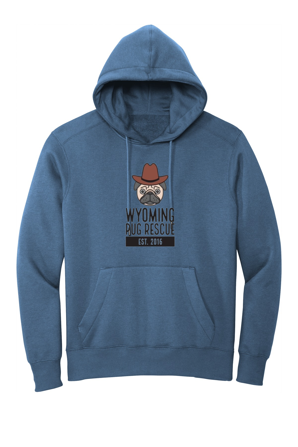 Wyoming Pug Rescue Choice of  Full Hoodie or Full Zip