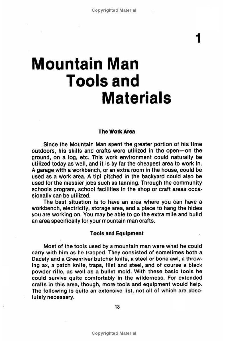 Traditional Skills of the Mountain Men