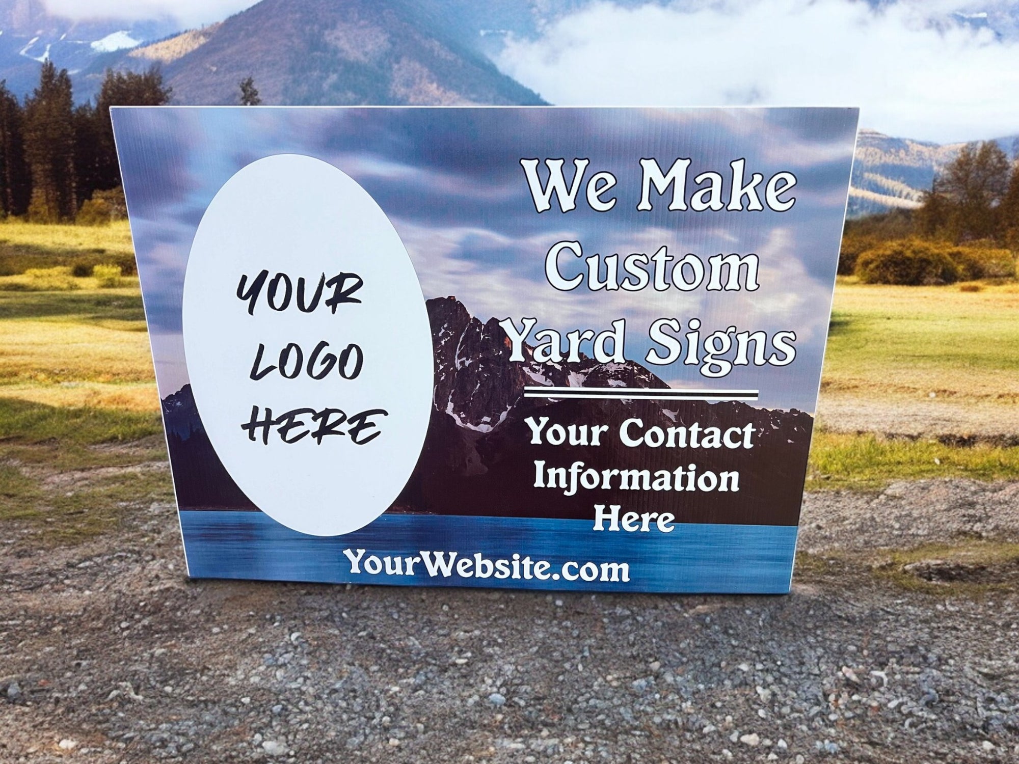 Custom 18 x 24 inch Yard Sign- 25 Signs and Stands