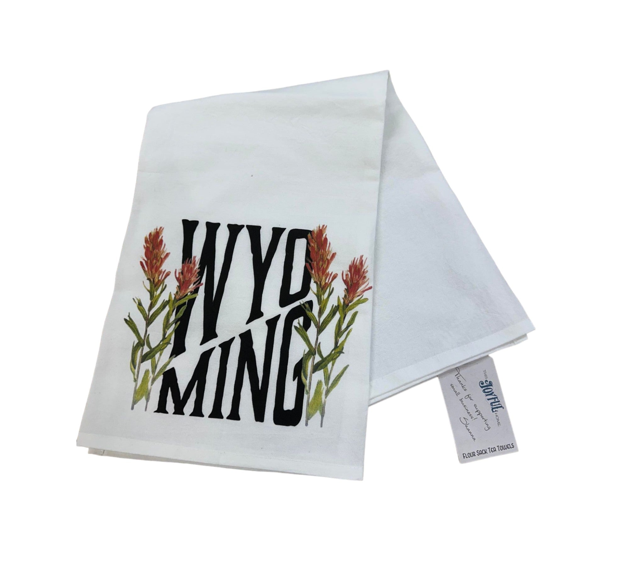 Wyoming Indian Paintbrush Flower Sack Tea Towel