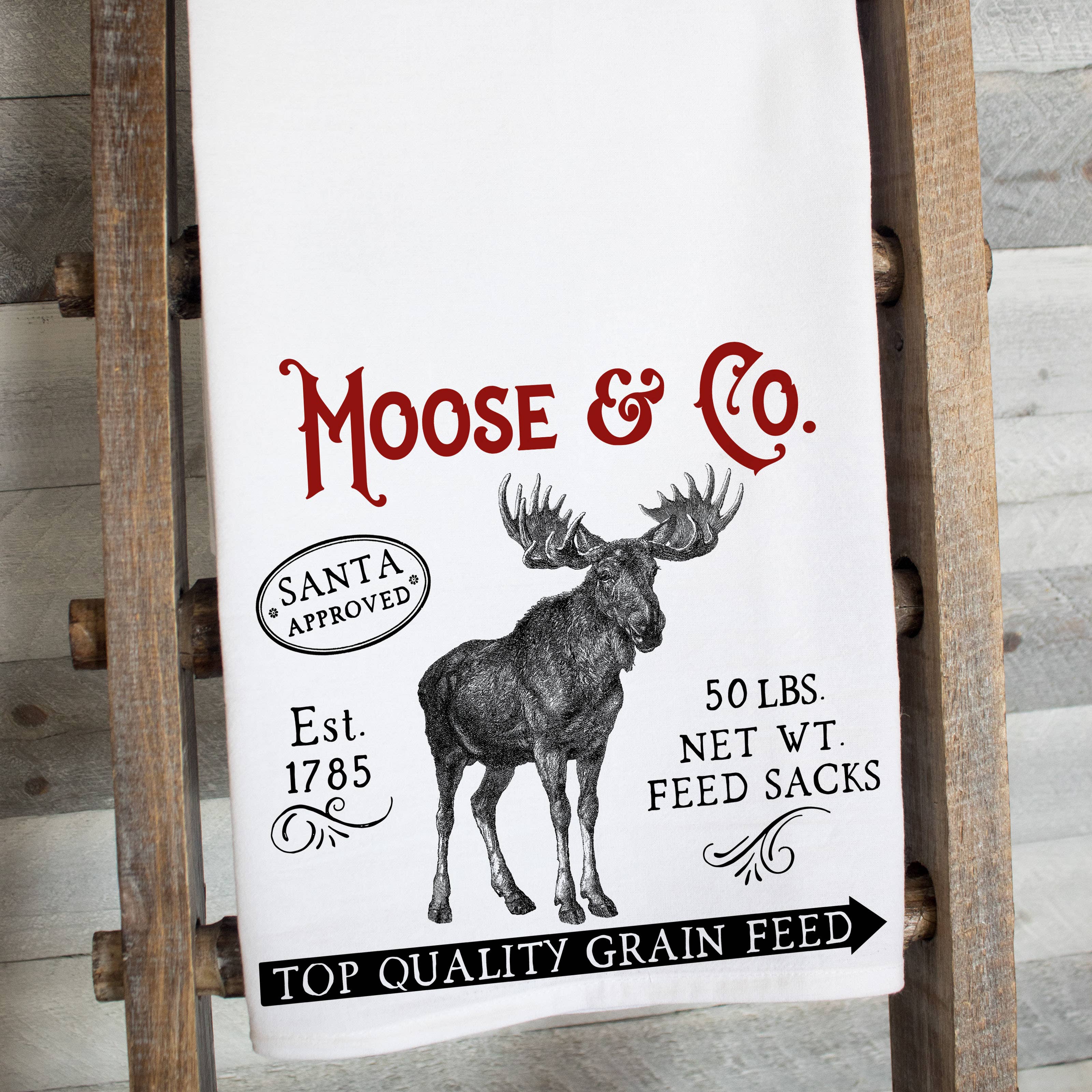 Moose & Co. Flour Sack Tea Towel