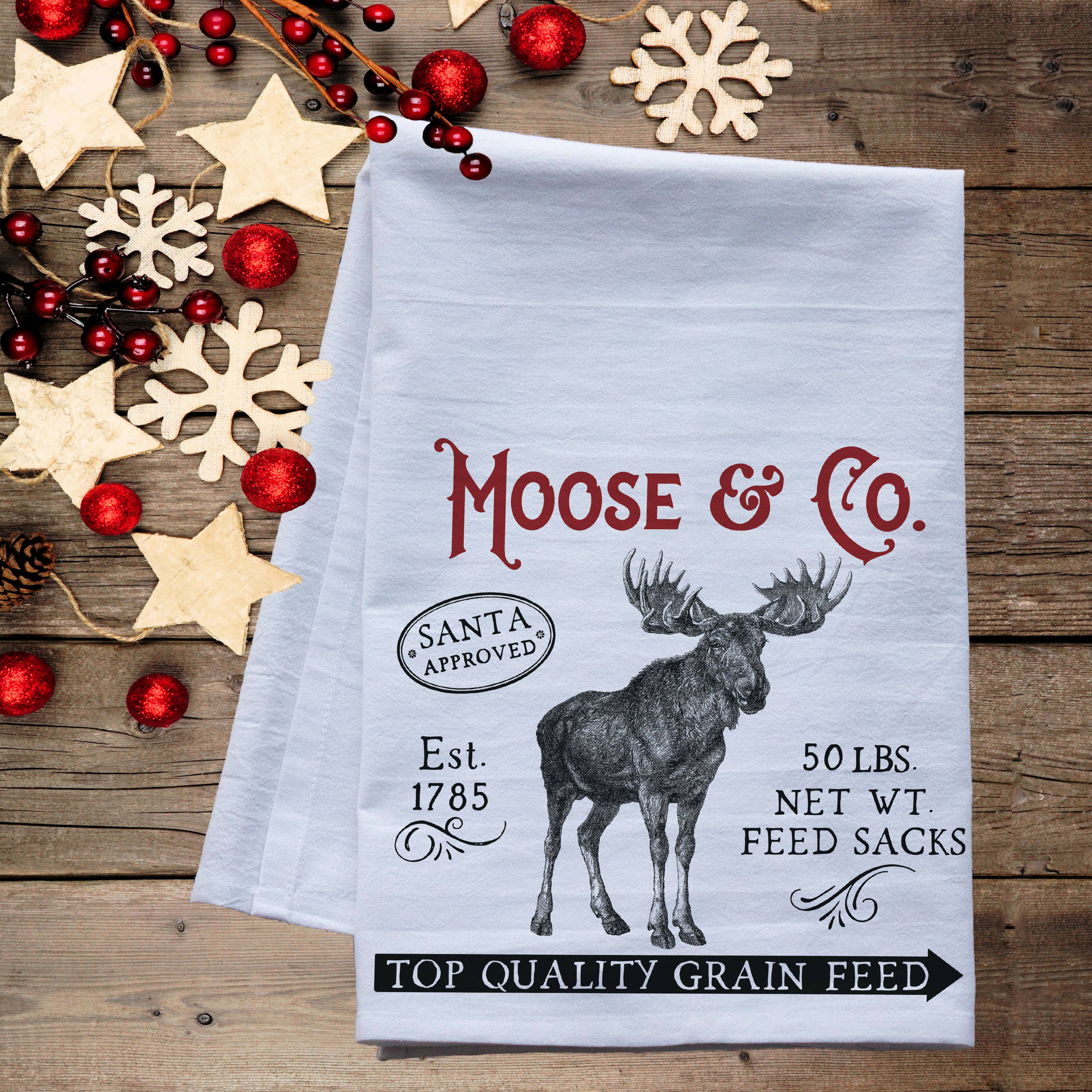 Moose & Co. Flour Sack Tea Towel