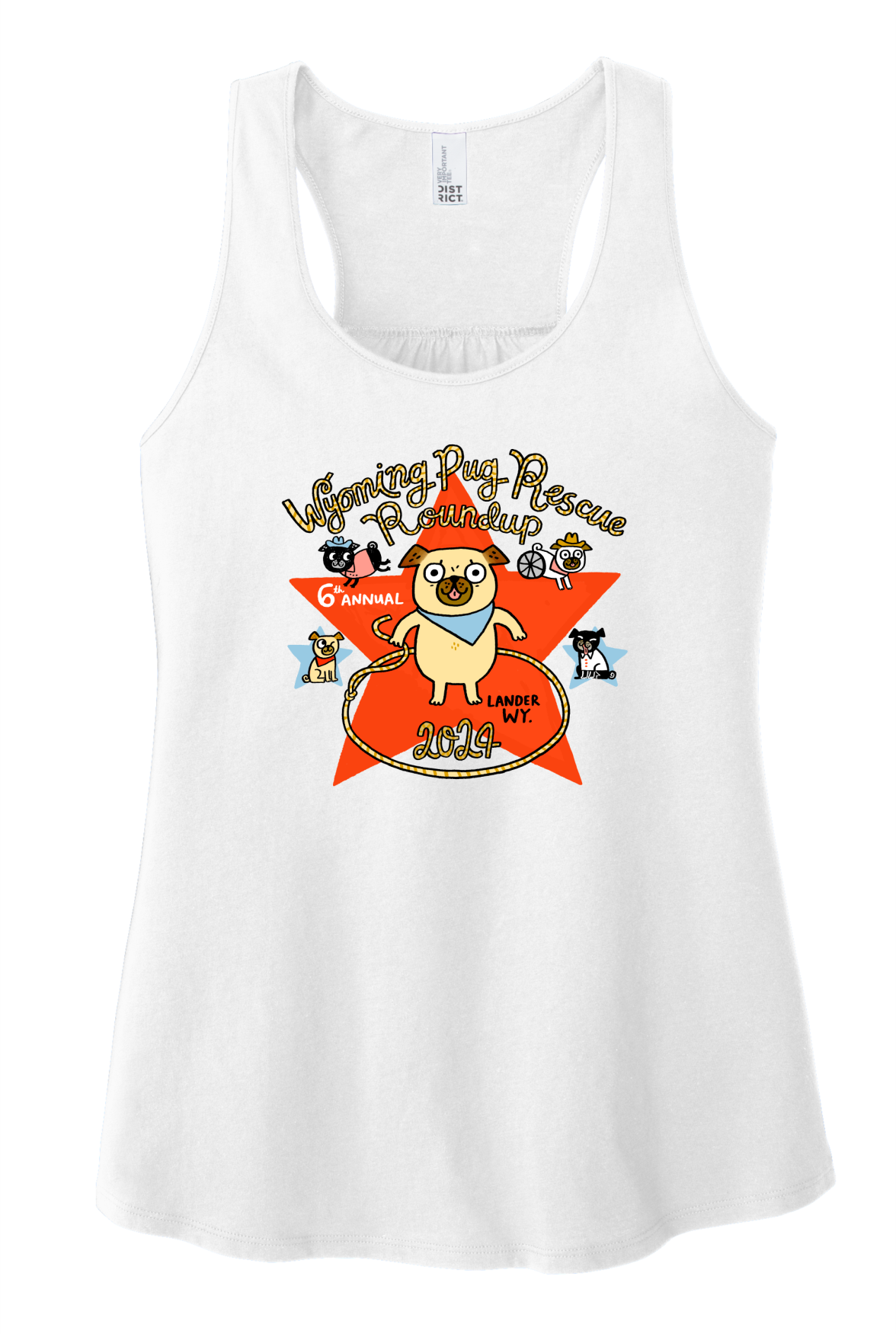 2024 PUG ROUNDUP RACER BACK TANK TOP