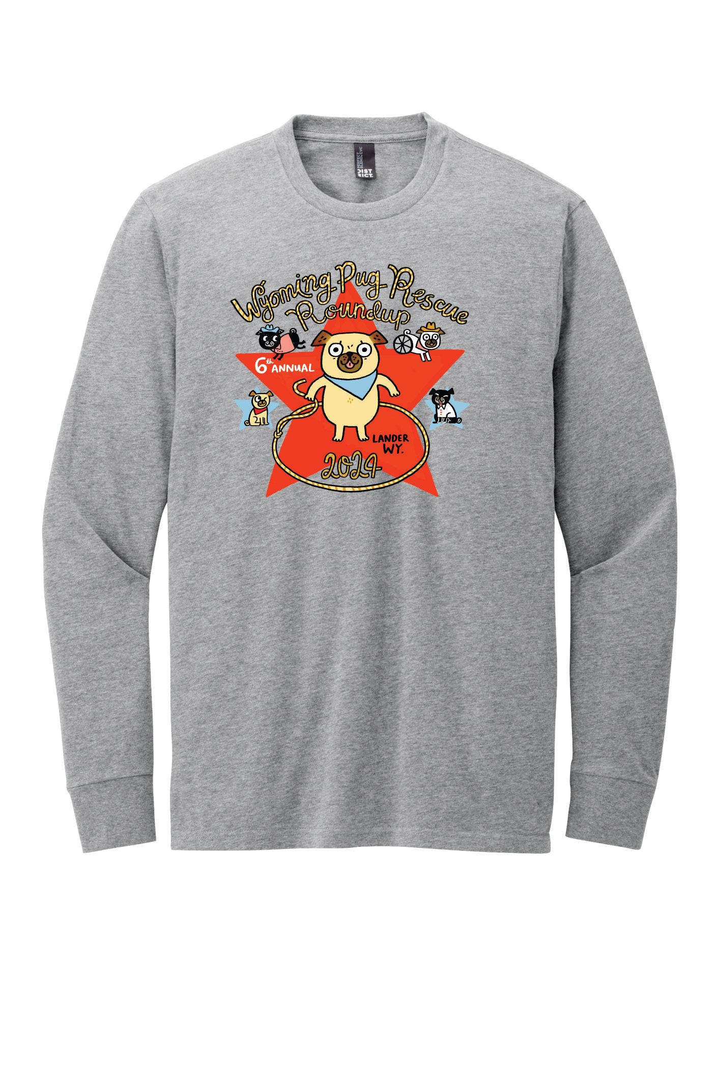 2024 Pug Rescue Roundup Long Sleeve Shirt