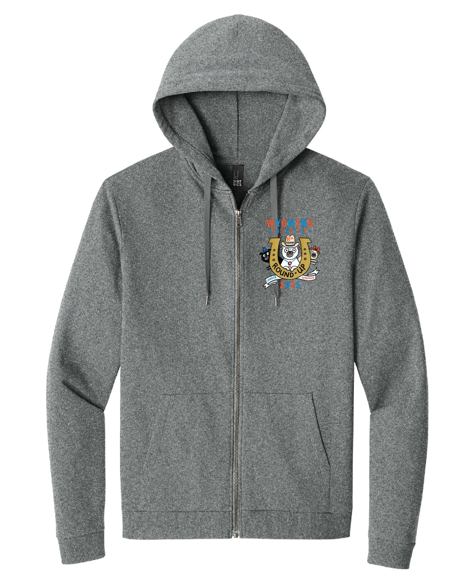 Pug Rescue 2025 Zip Up Hoodie