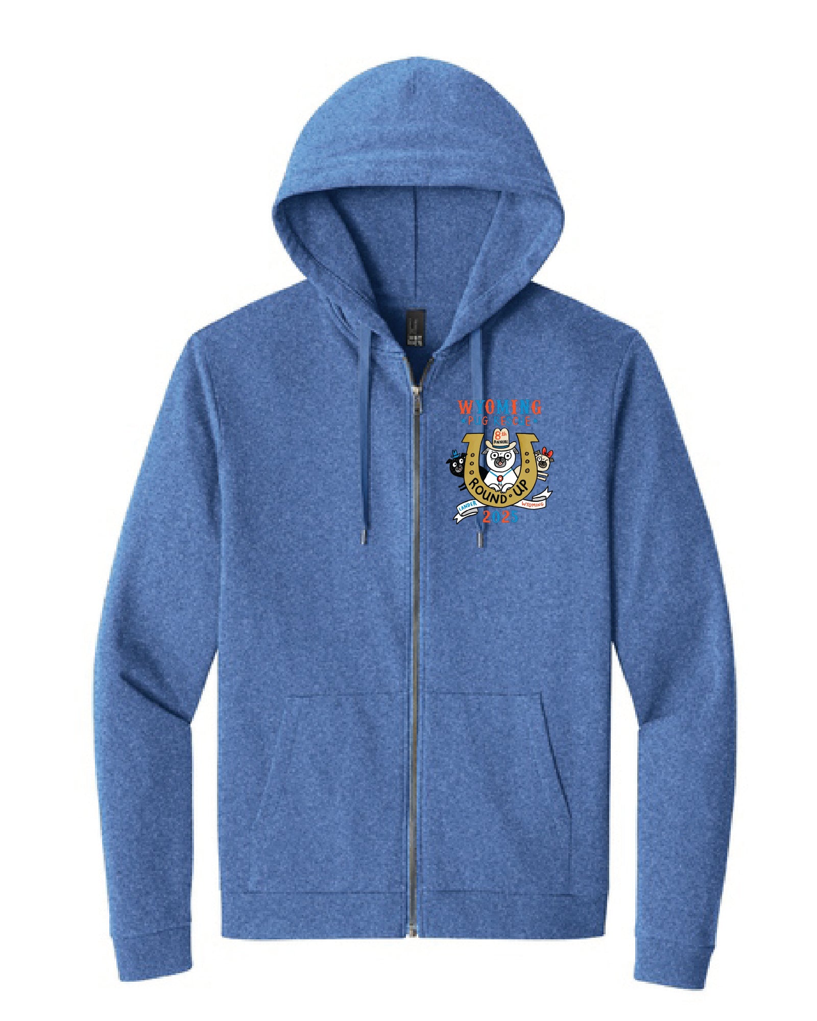 Pug Rescue 2025 Zip Up Hoodie