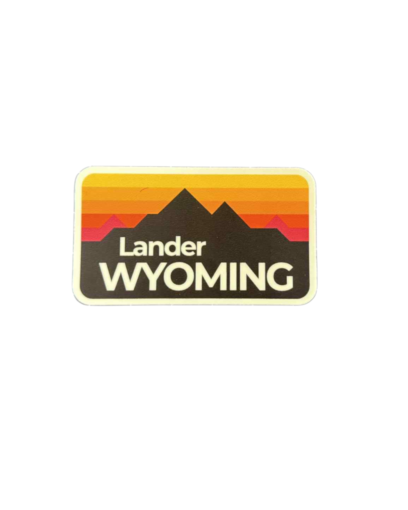 Retro Lander Wyoming Mountains Sticker