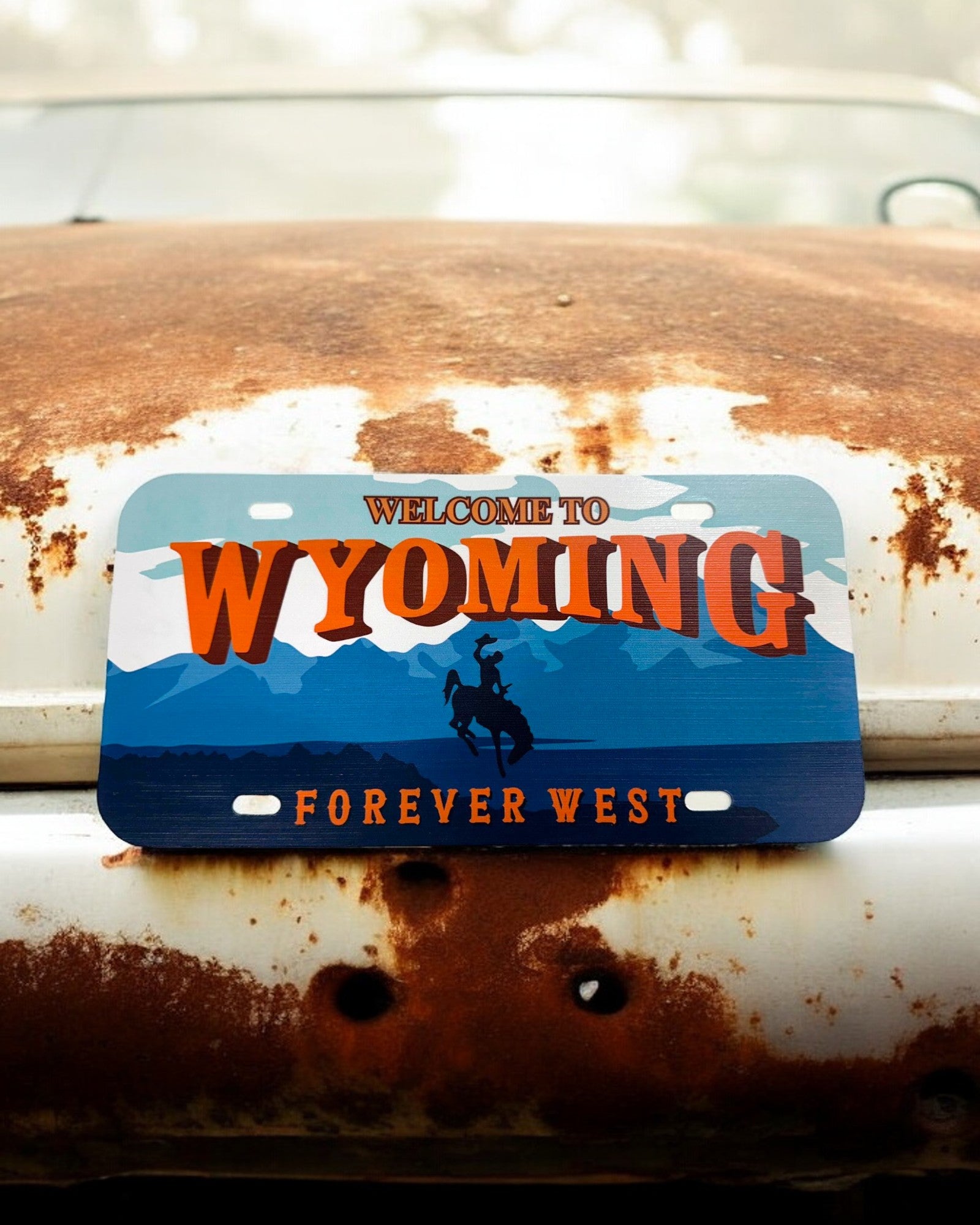 Metal Welcome to Wyoming License Plate