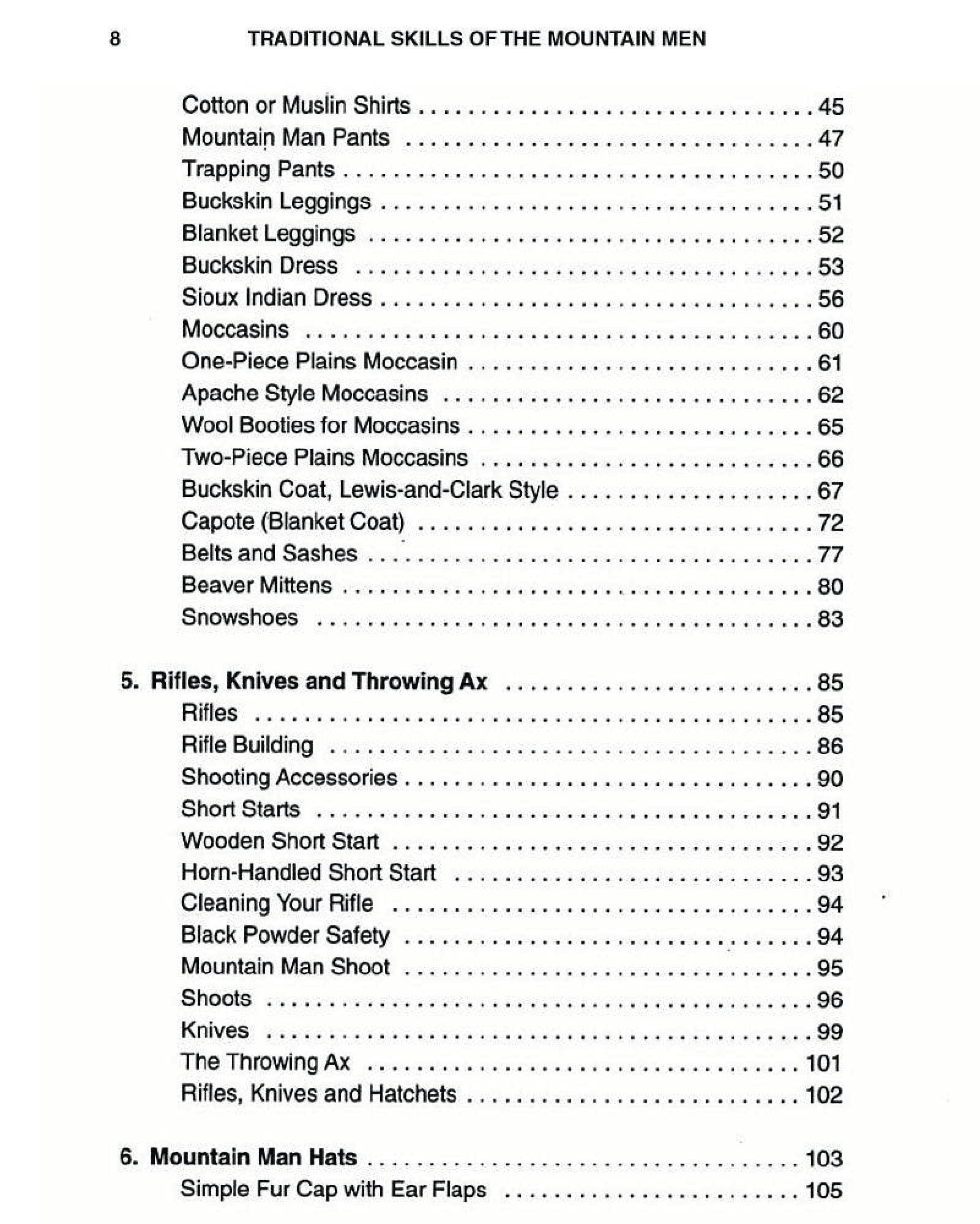 Traditional Skills of the Mountain Men