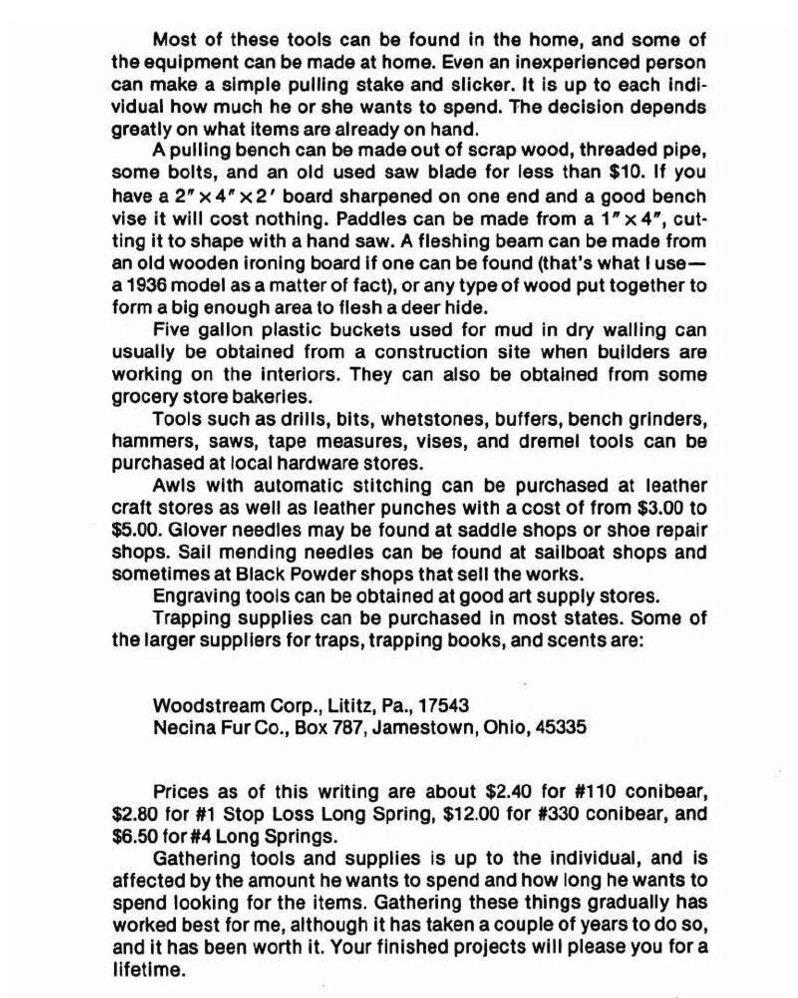 Traditional Skills of the Mountain Men