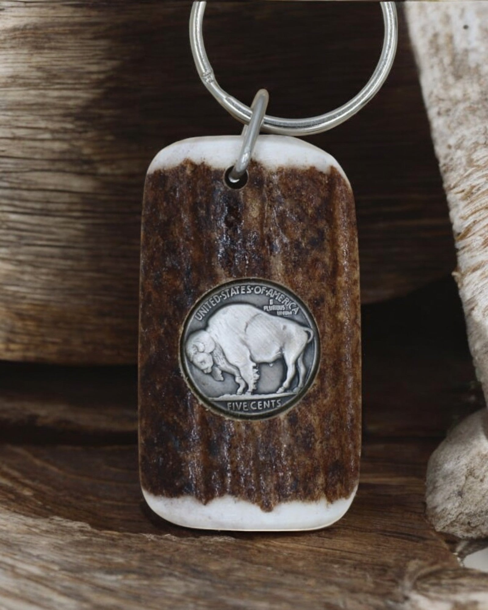 Buffalo Antler Keychain