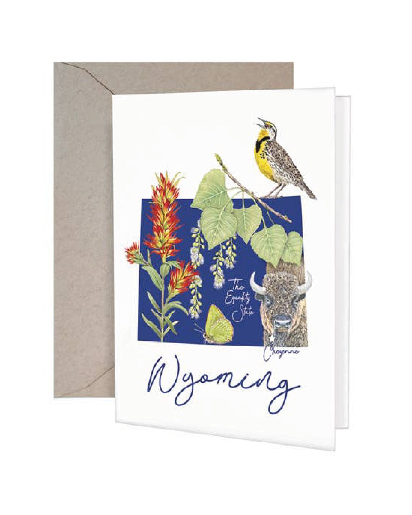 Wyoming State Symbols Greeting Card