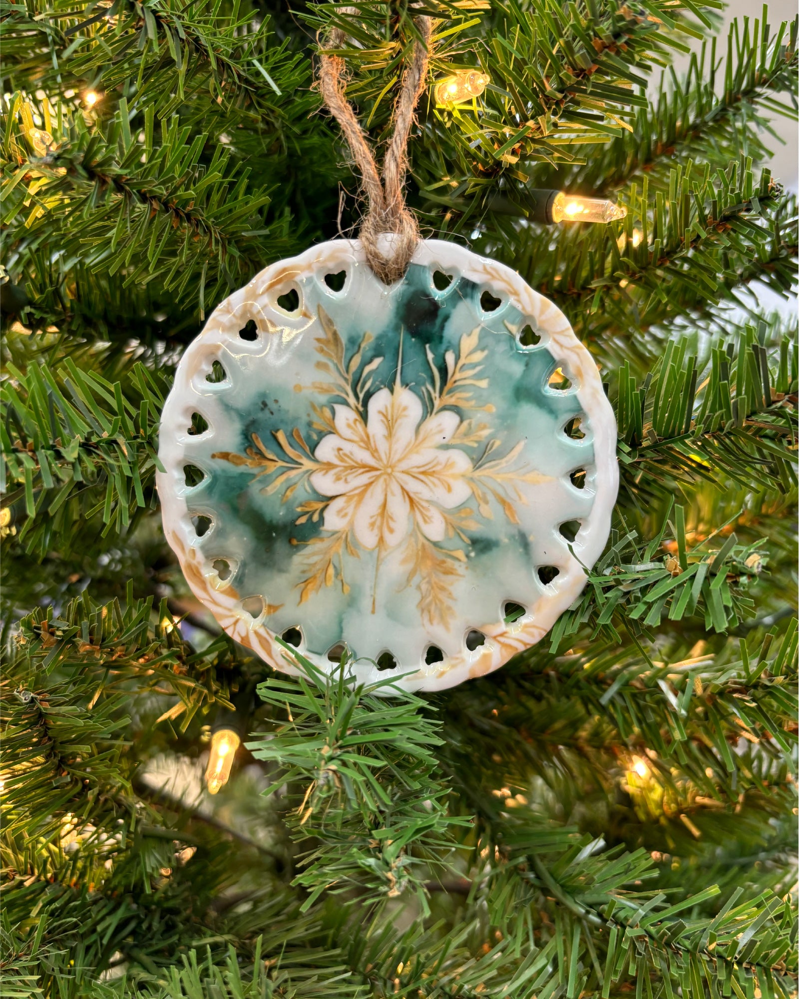 Ceramic Snowflake Ornament