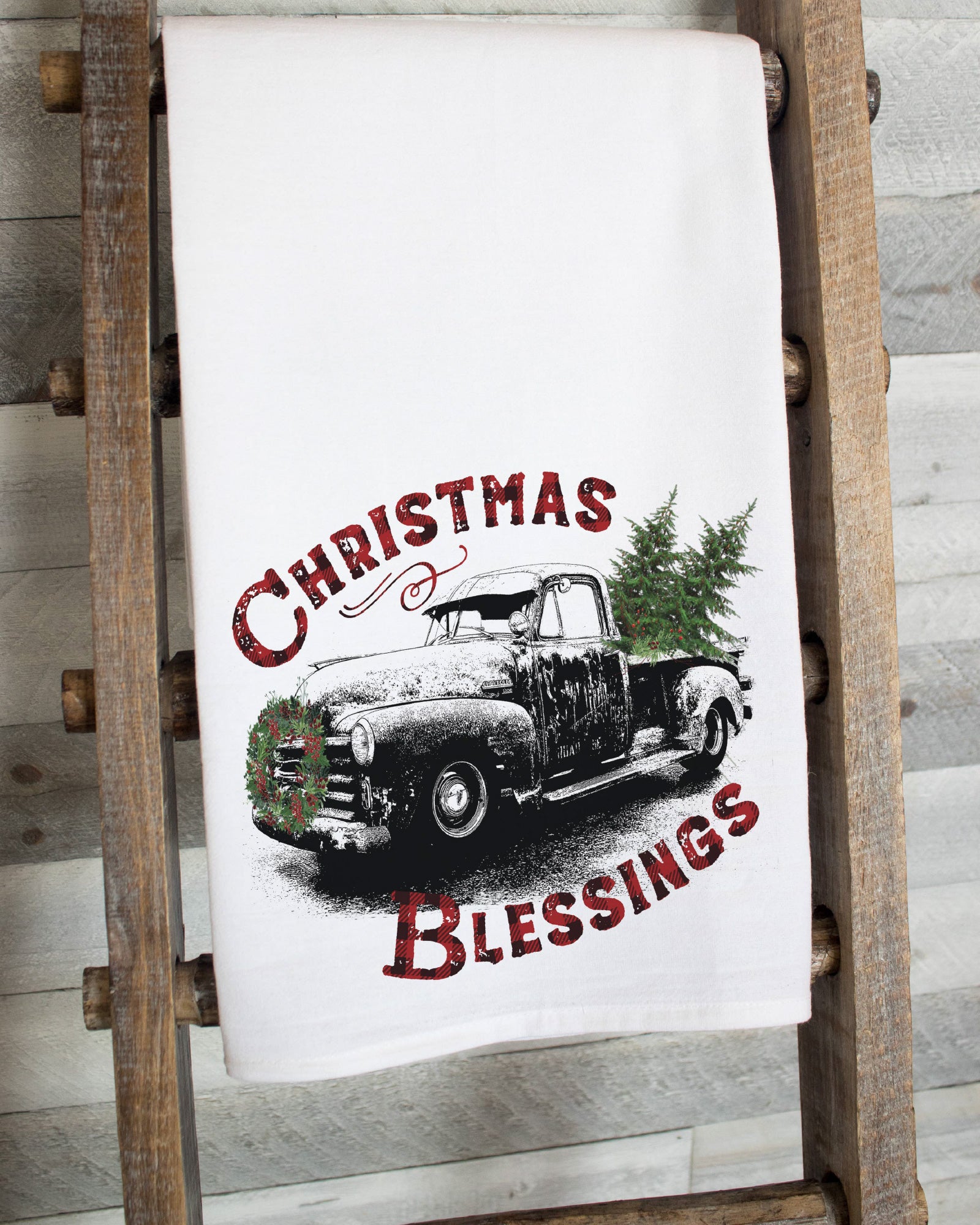 Christmas Blessings Flour Sack Tea Towel