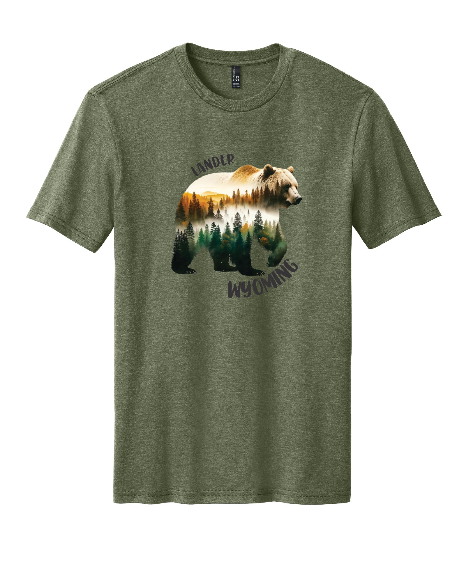 Lander Wy, Water Color Bear T-Shirt