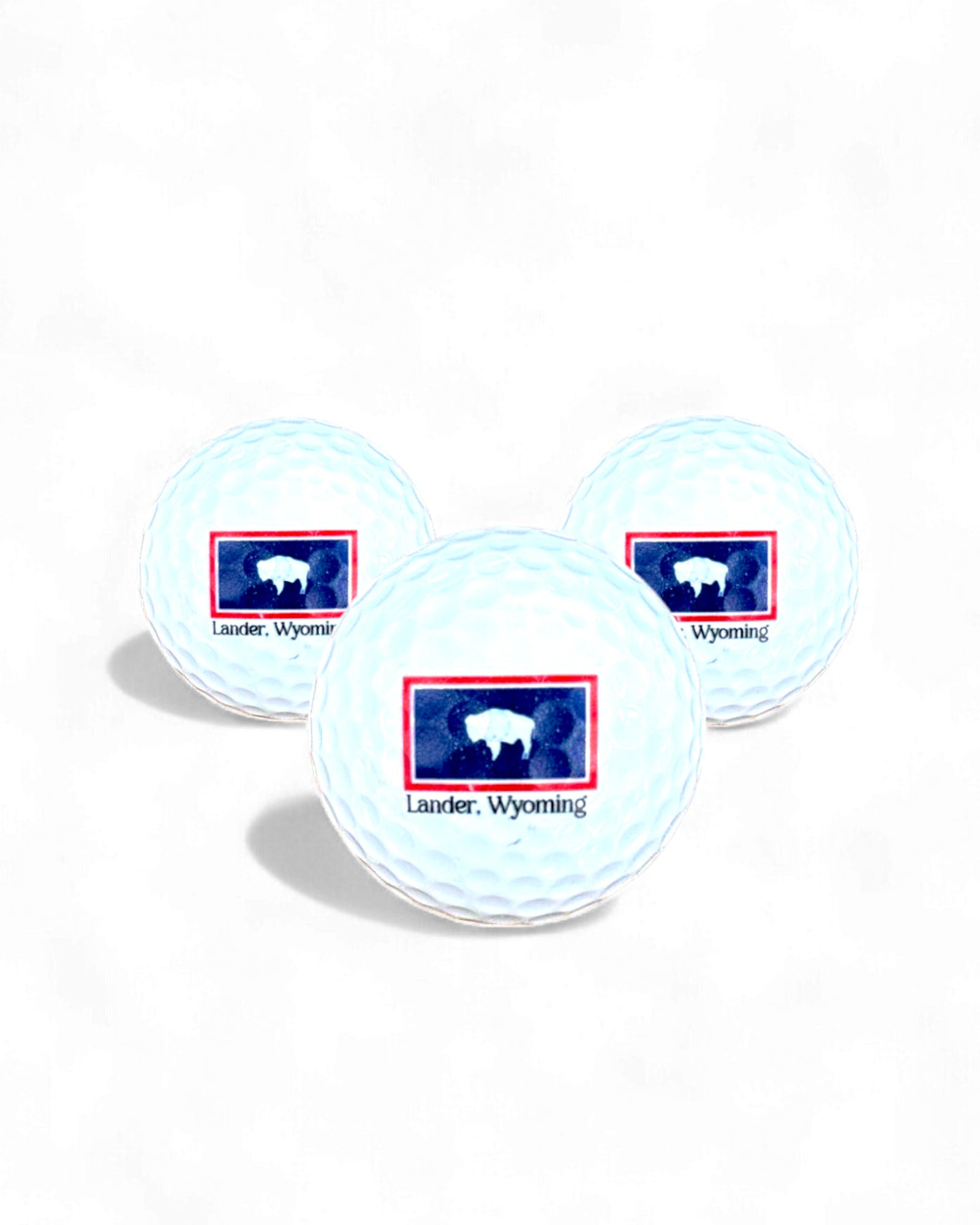 Lander, Wyoming Golf Ball Sleeve of 3