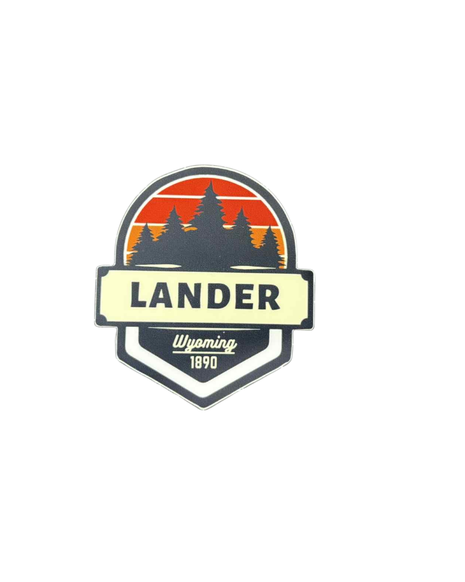 Lander Wyoming Trees Sticker