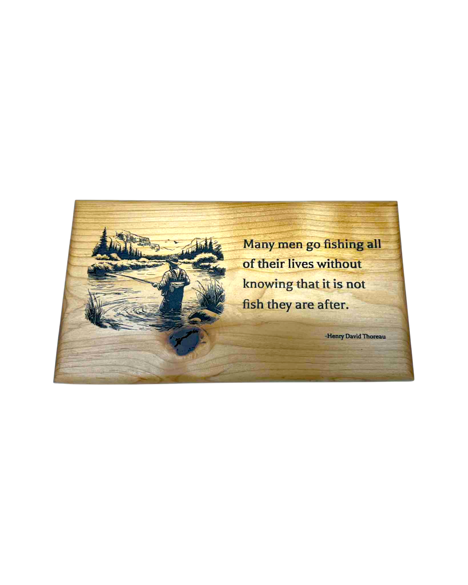 Many Men Go Fishing Wooden Sign