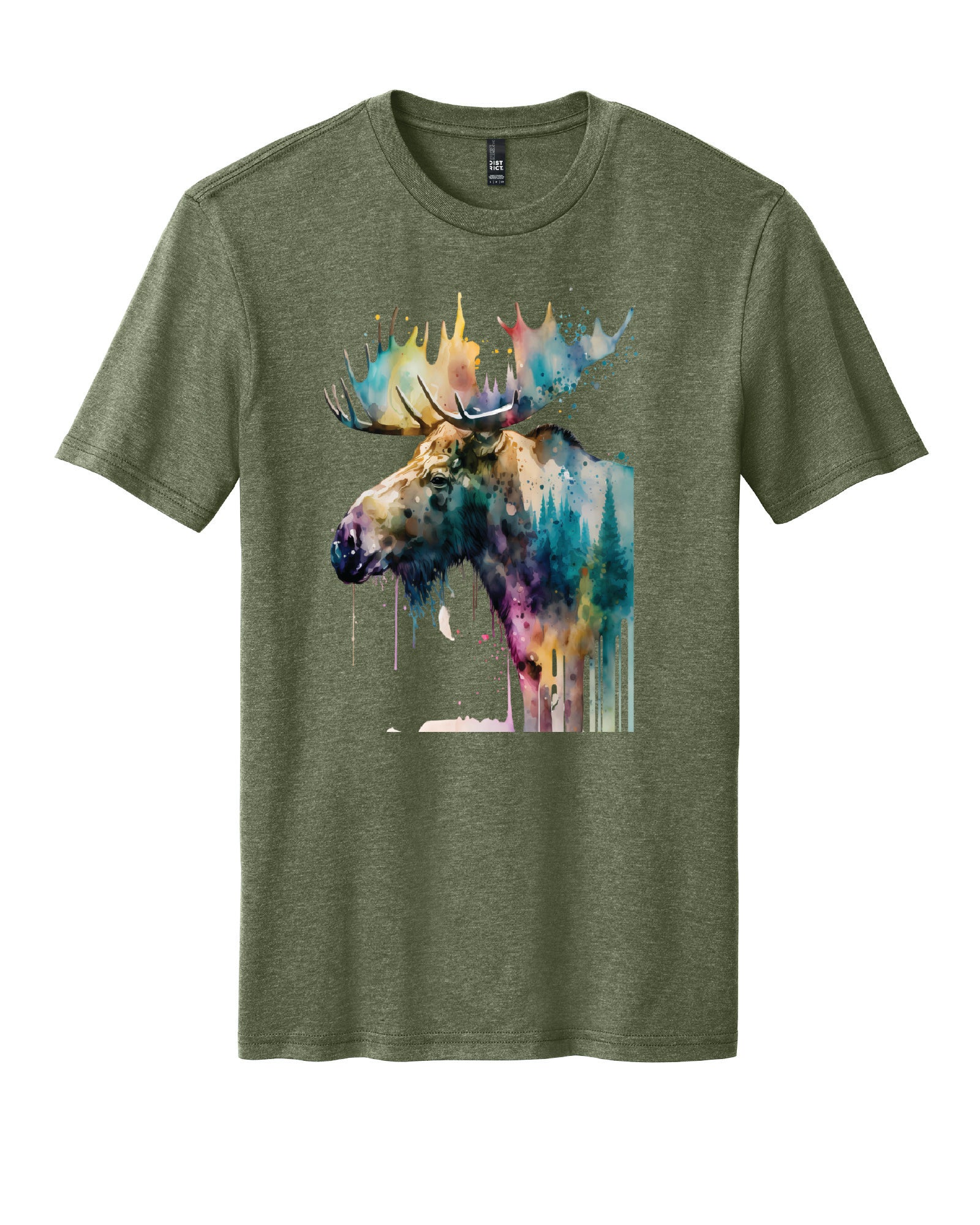 Watercolor Moose T-Shirt