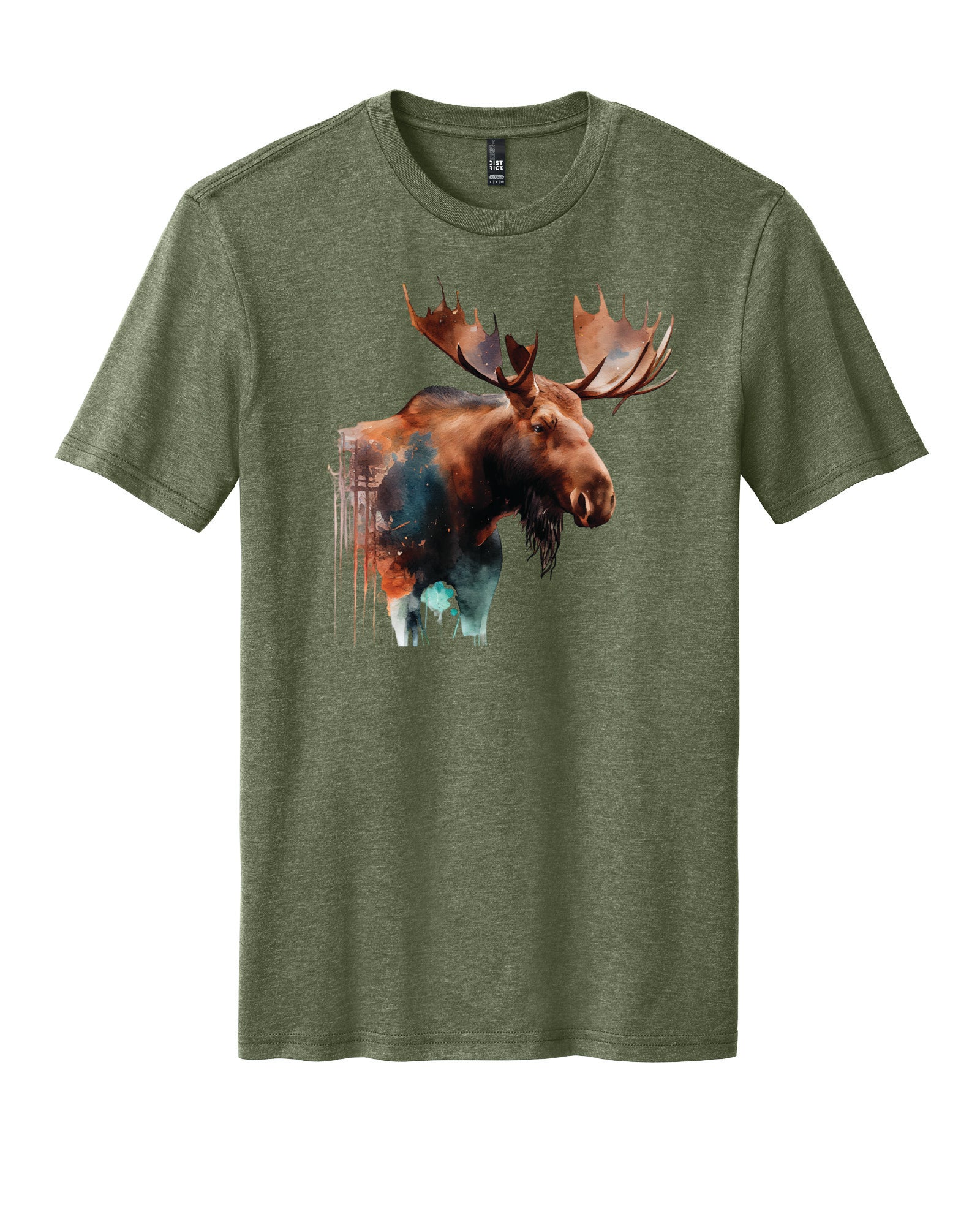 Watercolor Moose T-Shirt