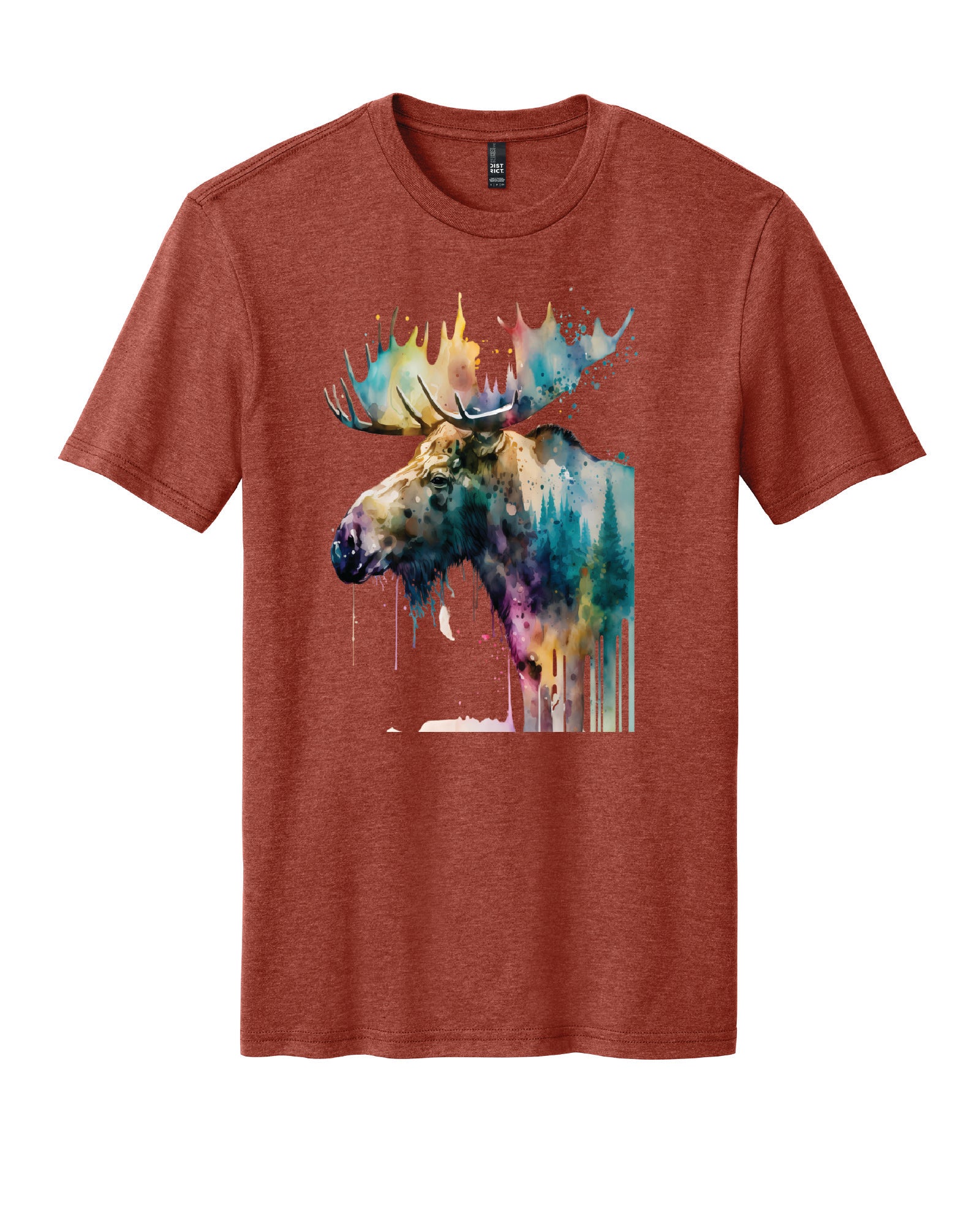 Watercolor Moose T-Shirt