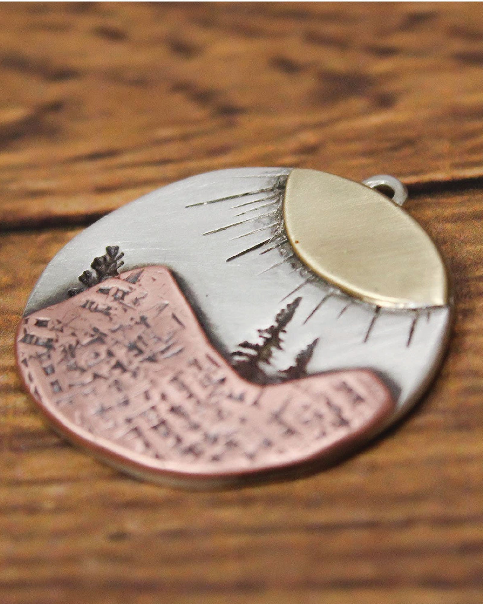 Oval Sunburst Mountain Necklace