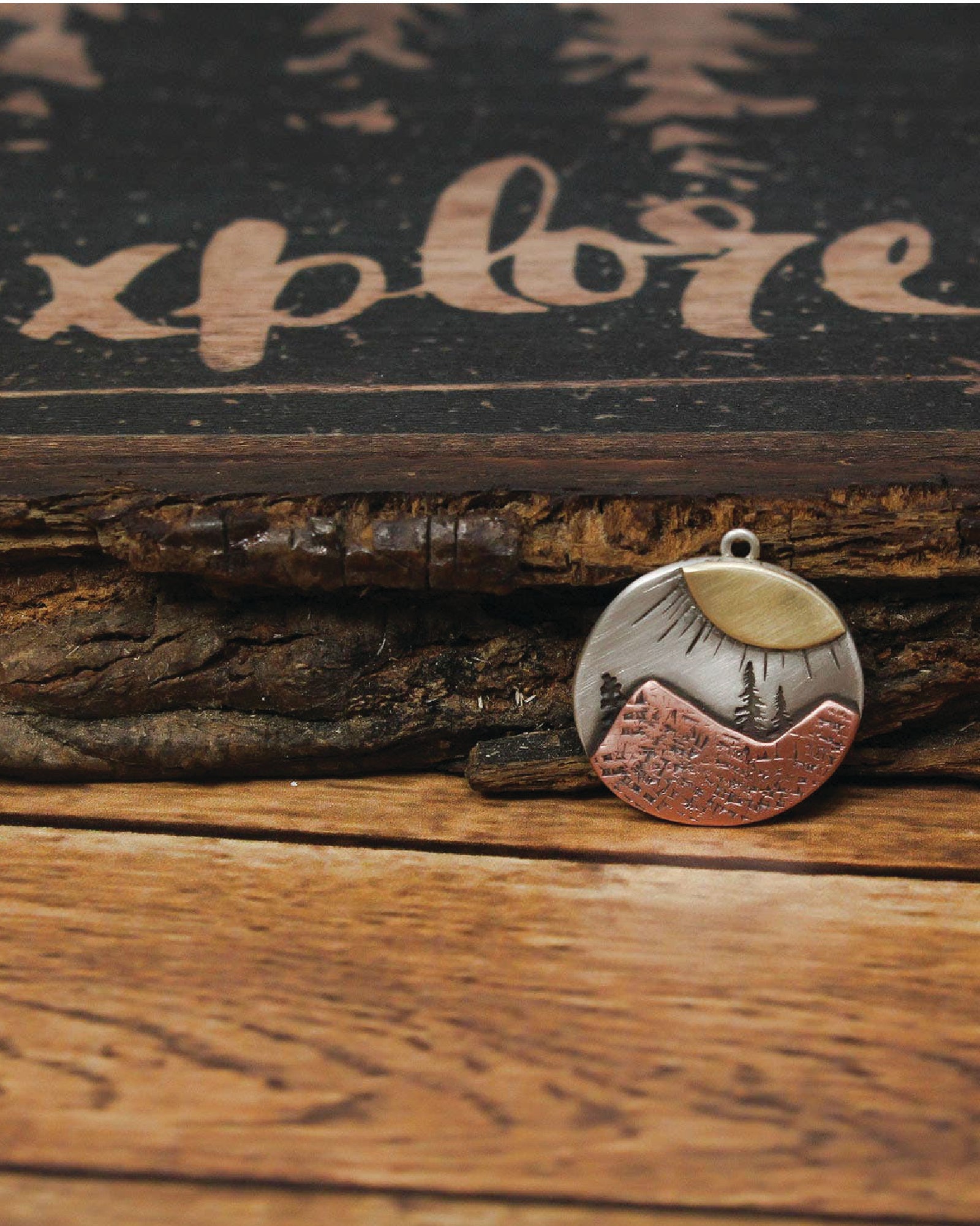 Oval Sunburst Mountain Necklace