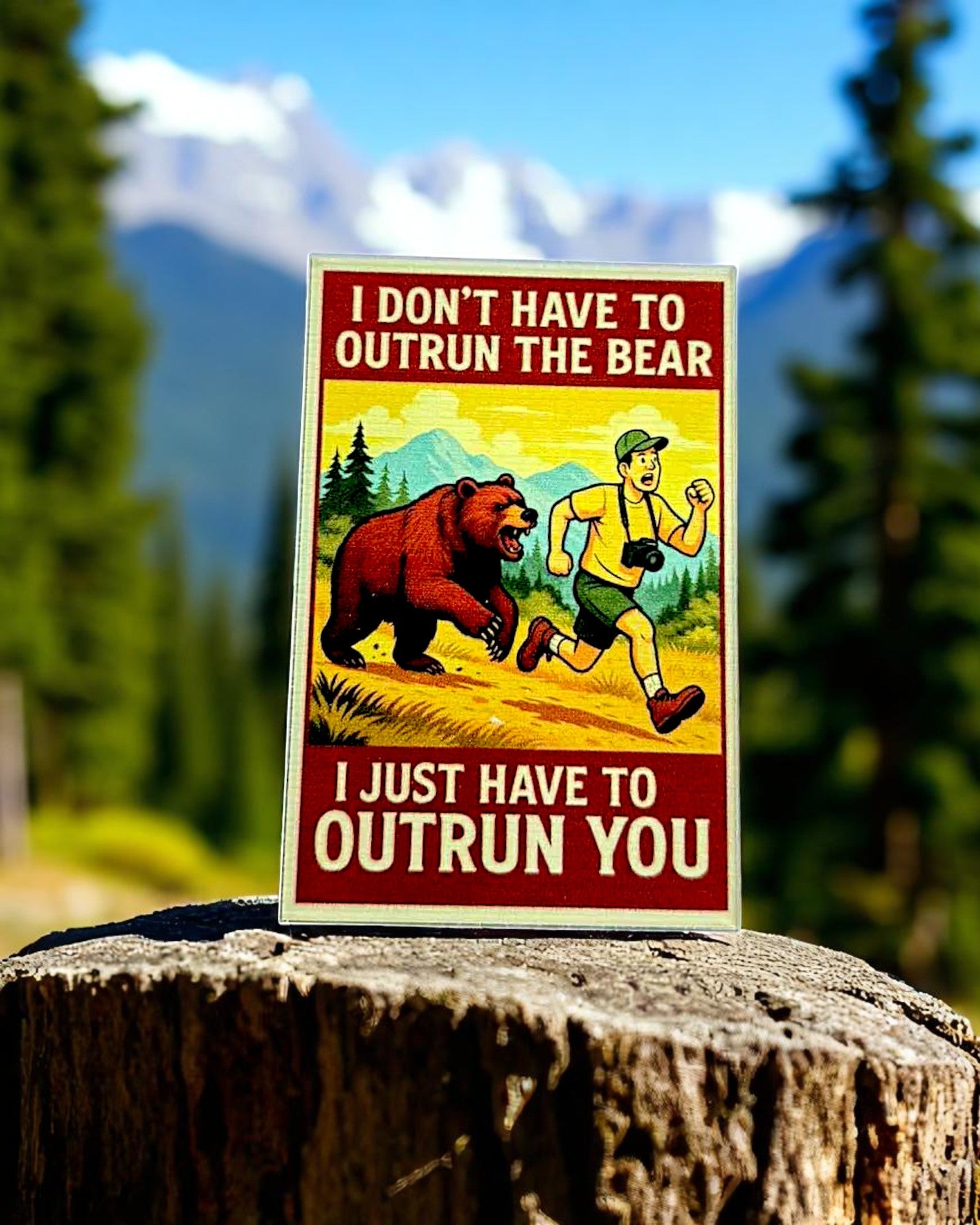 Outrun a Bear Sticker