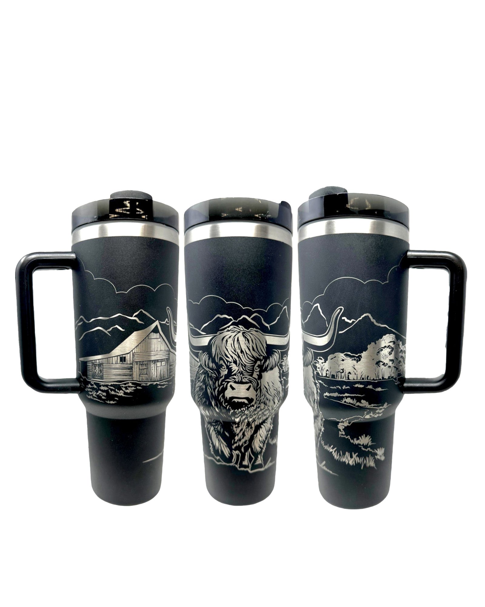 40 oz Wyoming Highlander - Stanley Dupe Tumbler