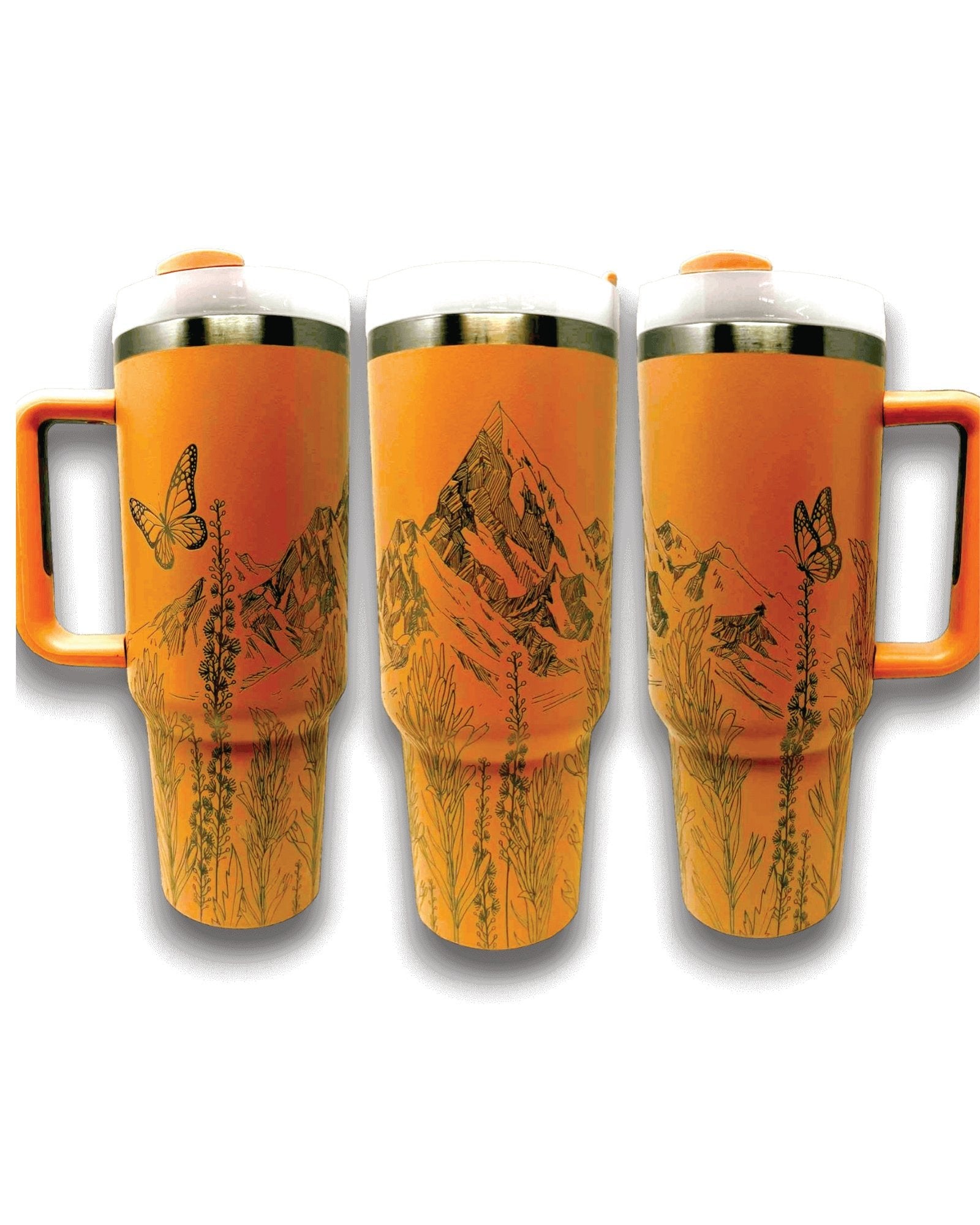 40 oz Wyoming Indian Paintbrush - Stanley Dupe Tumbler