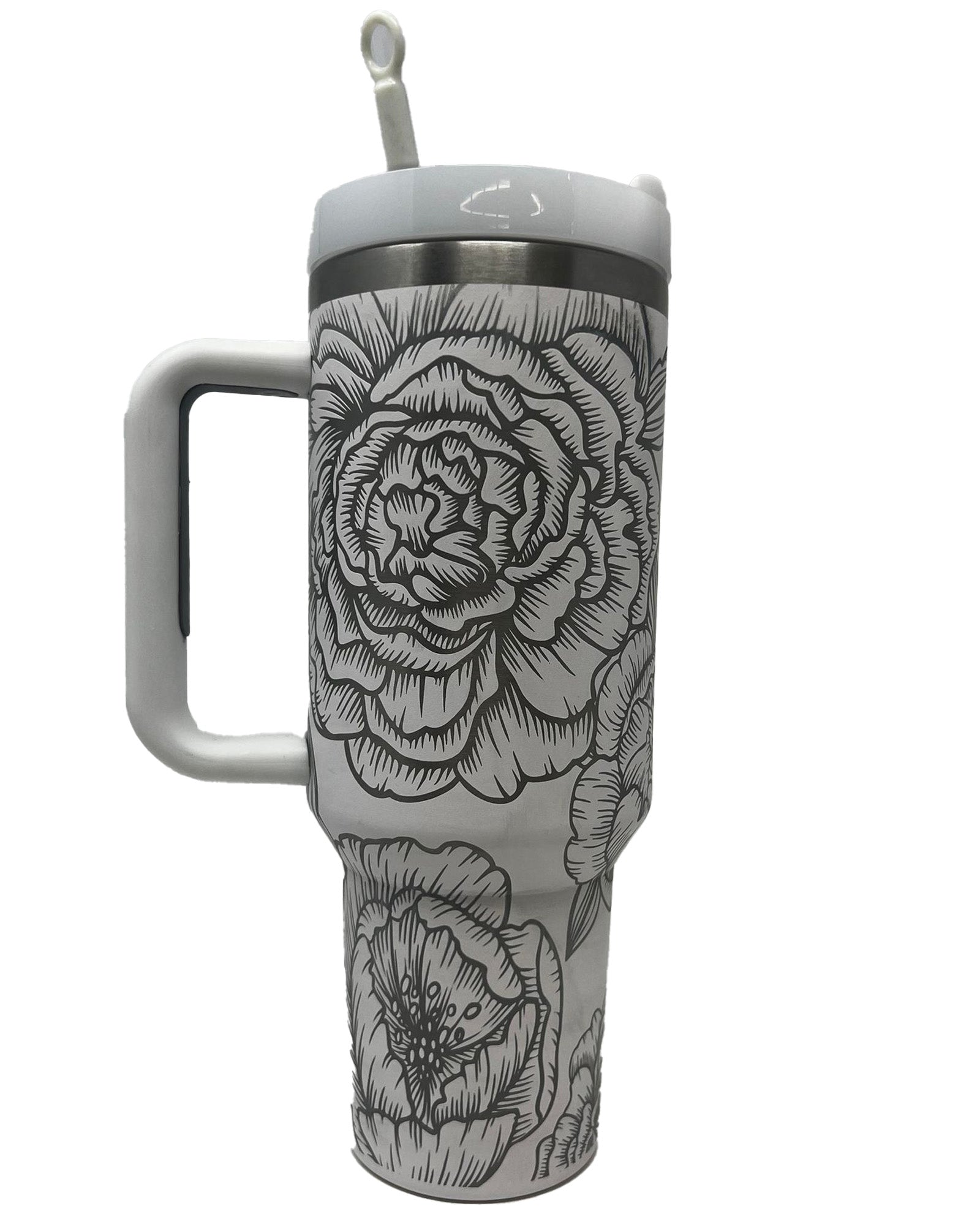 40 oz Peony - Stanley Dupe Tumbler