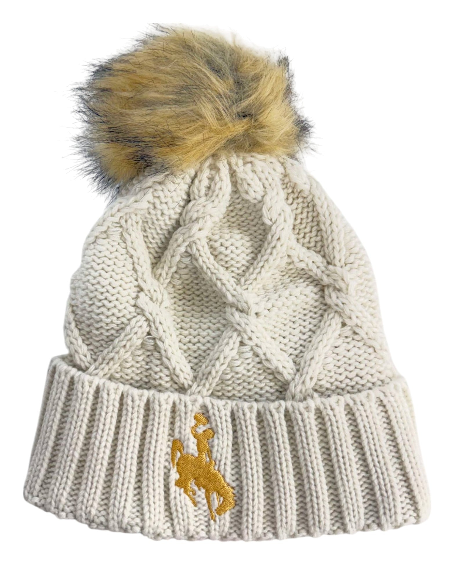 WYOMING COWBOYS STEAMBOAT POM BEANIE