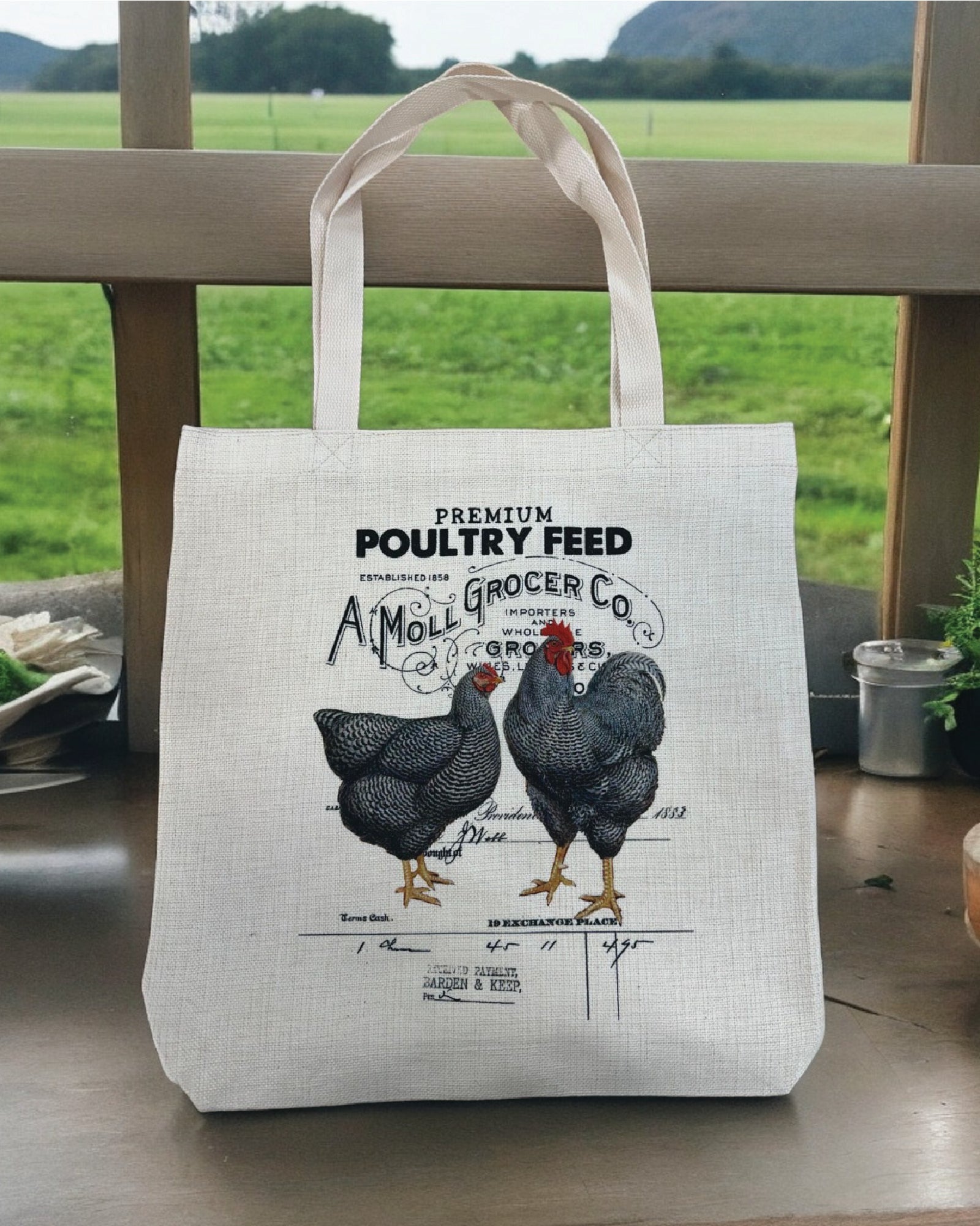 Premium Poultry Feed Canvas Tote Bag