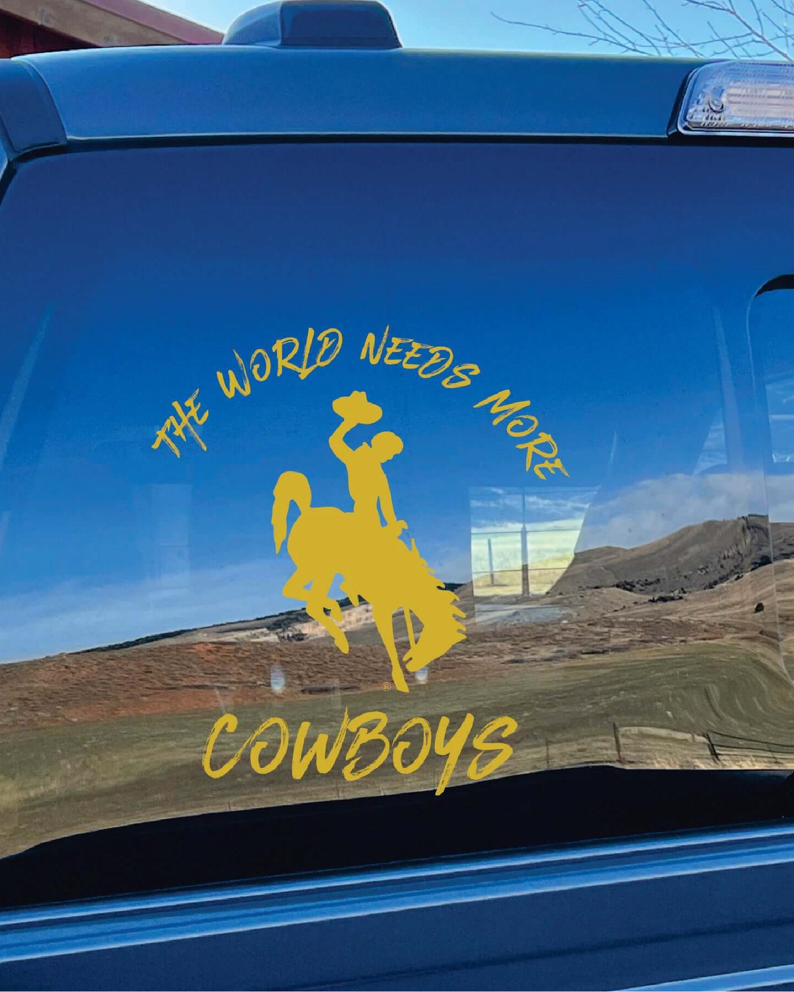 World Needs More Cowboys Vinyl Window Decal