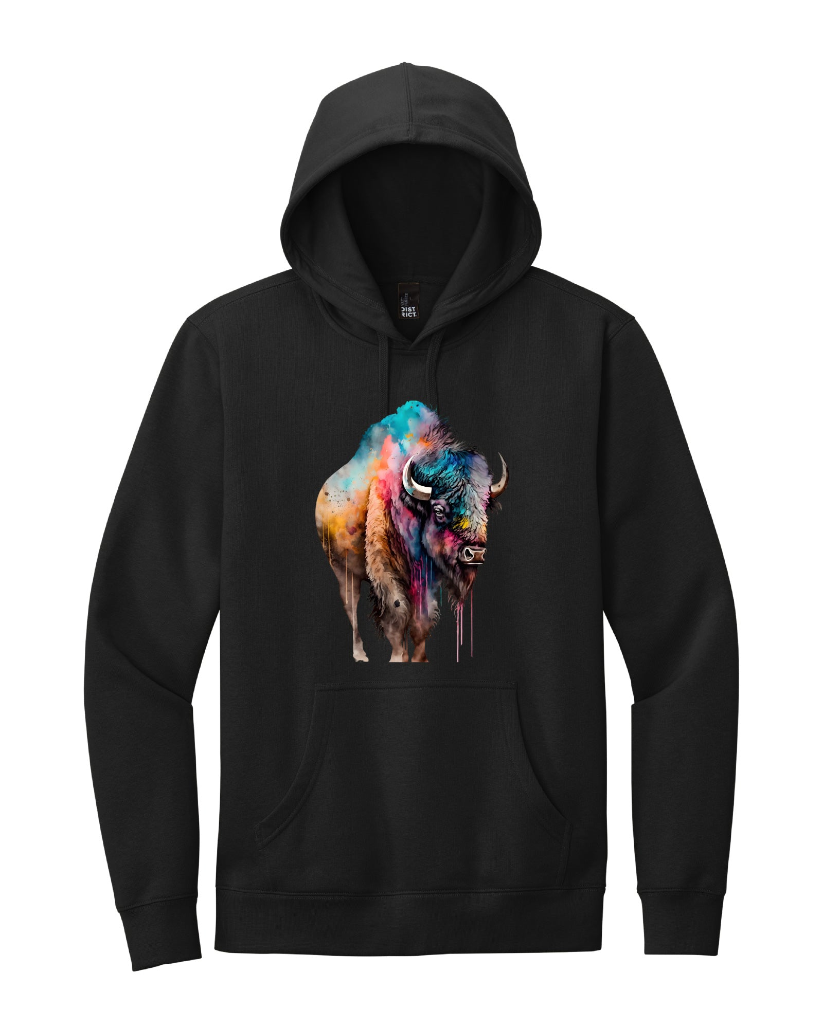 Watercolor Bison Hoodie