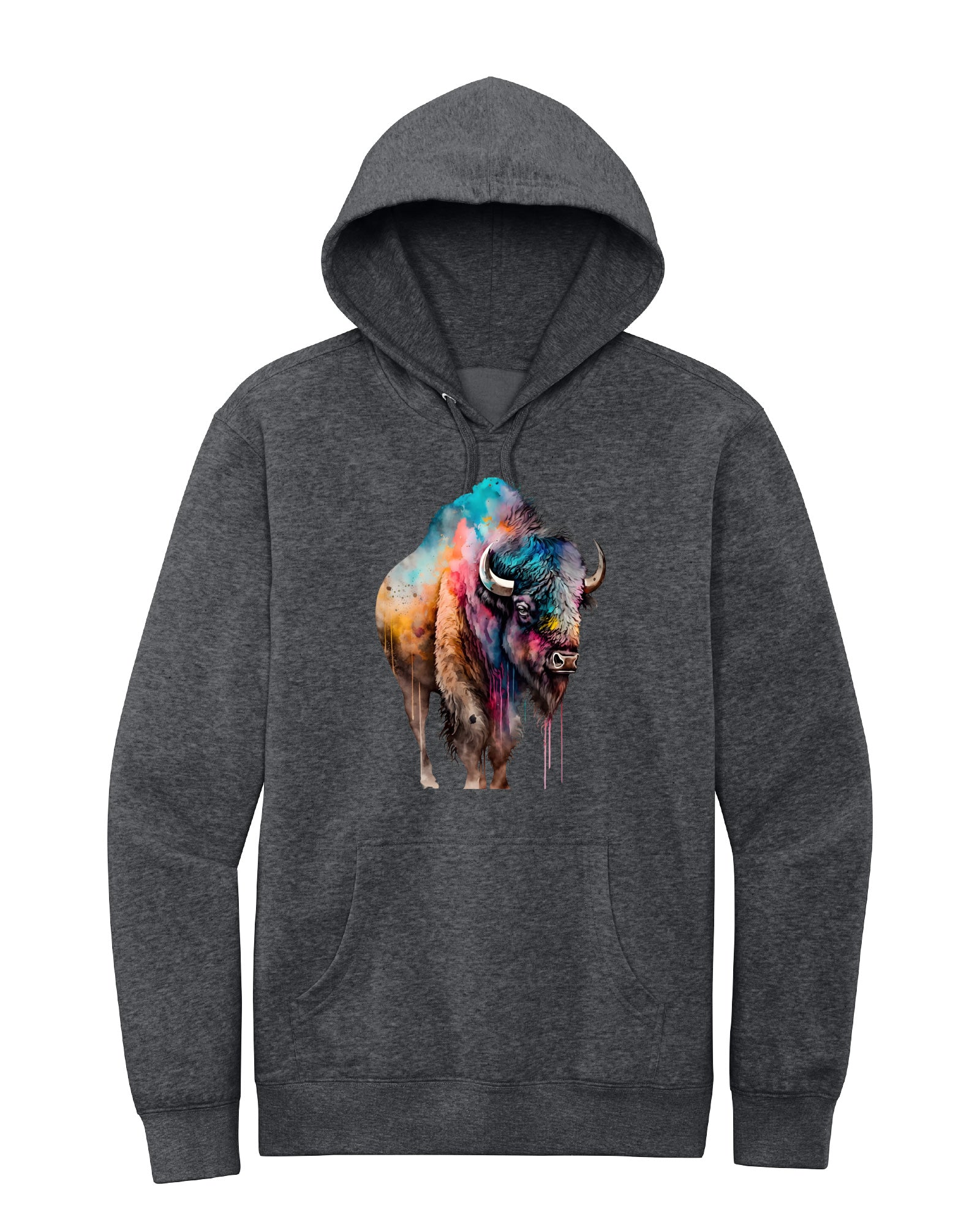 Watercolor Bison Hoodie