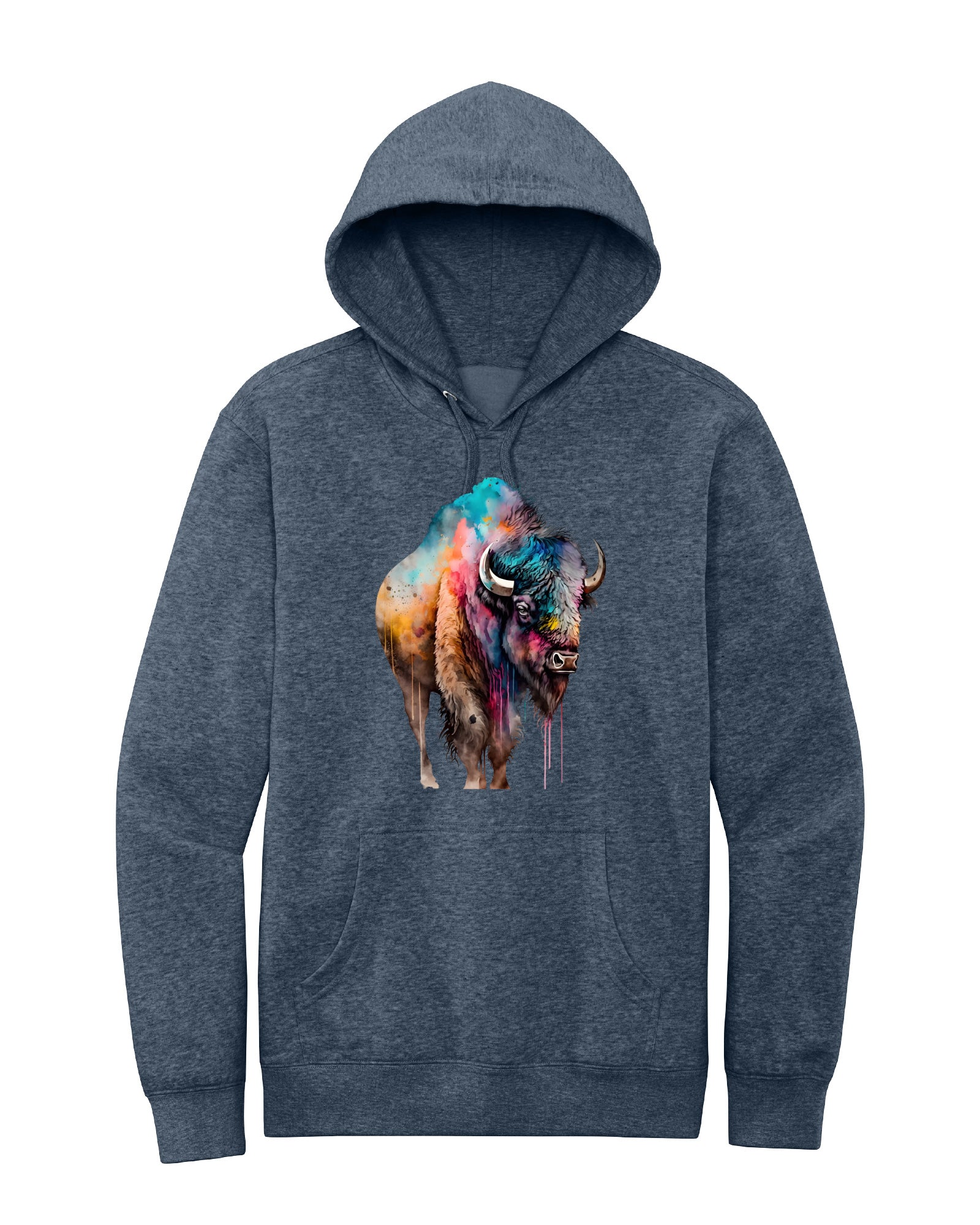 Watercolor Bison Hoodie