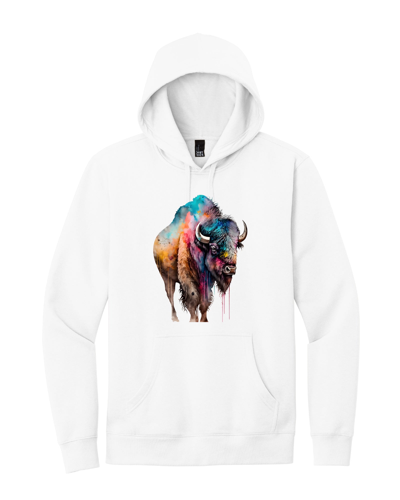 Watercolor Bison Hoodie