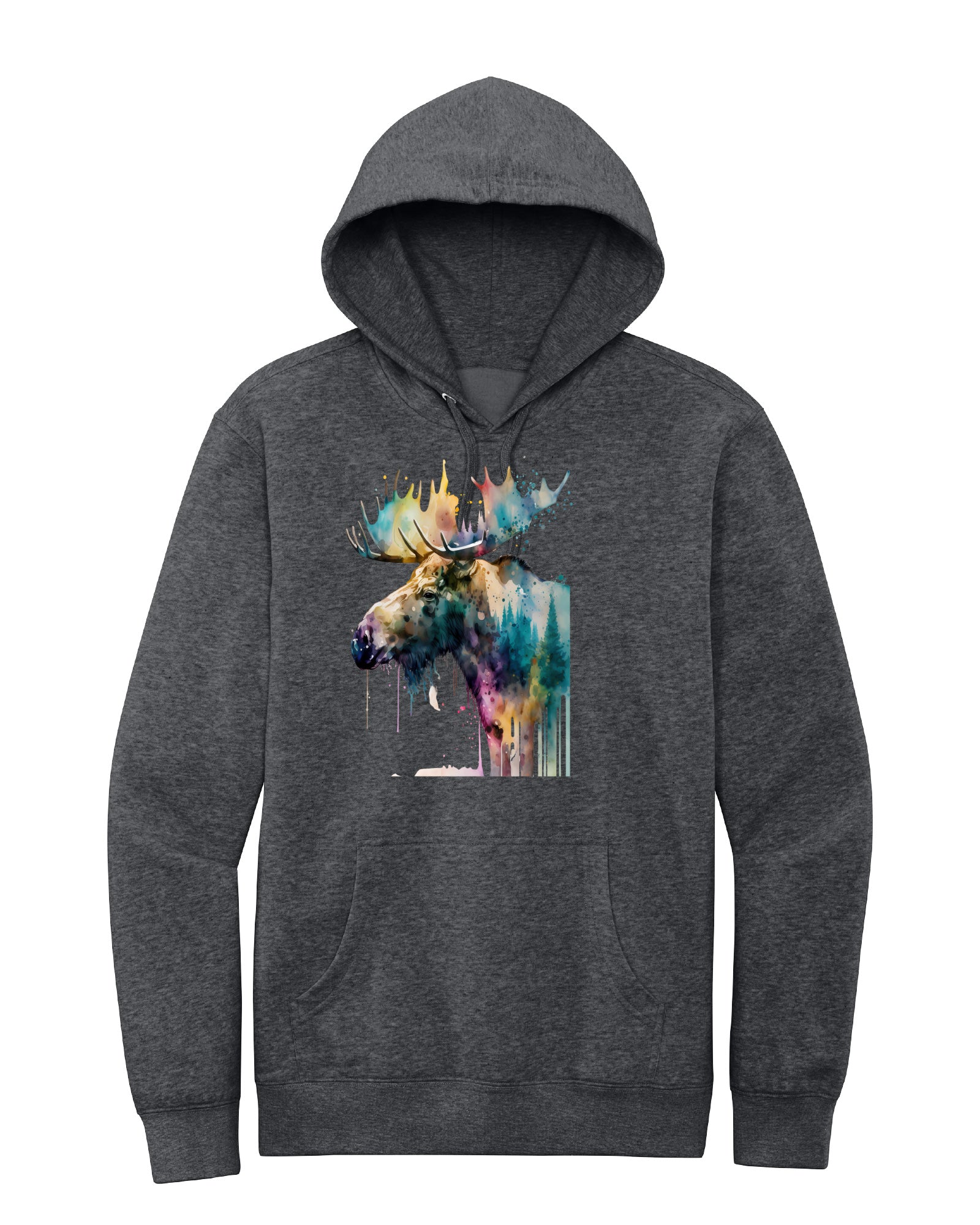 Watercolor Moose Hoodie