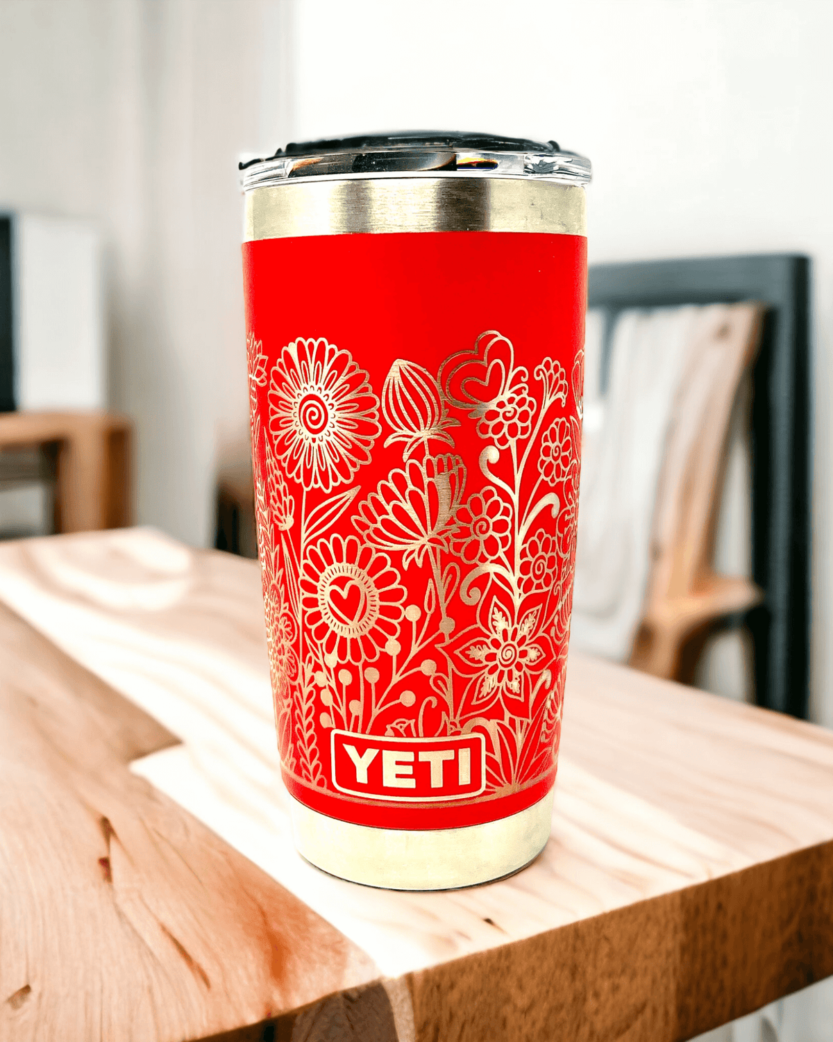 Get ready to take your cold-beverage game to a whole new flower-filled level with the Floral Wrap Yeti Rambler!