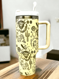 Handle Insulated Cup- Yellow (40oz)