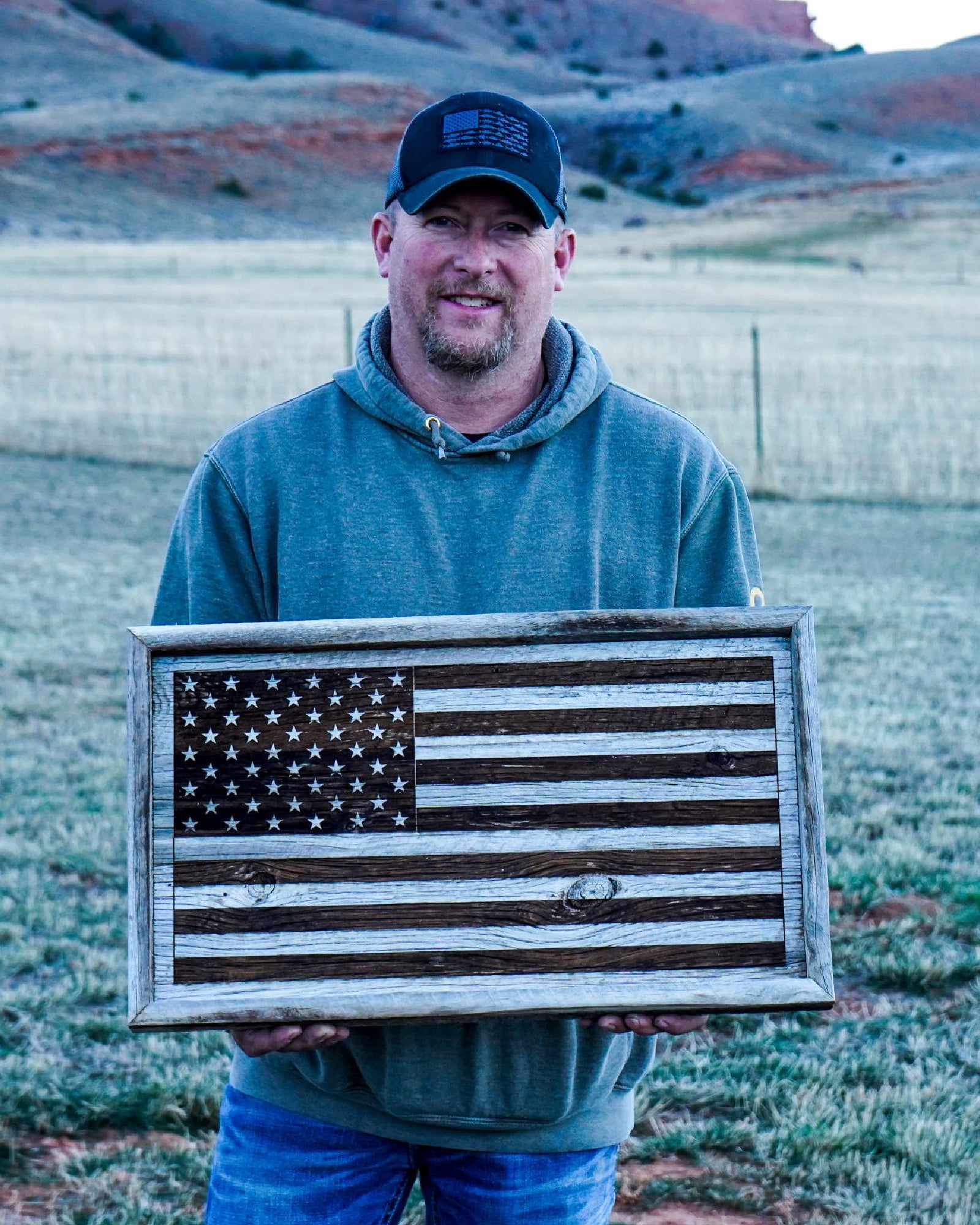 Rustic US Barnwood Flag, United States Flag