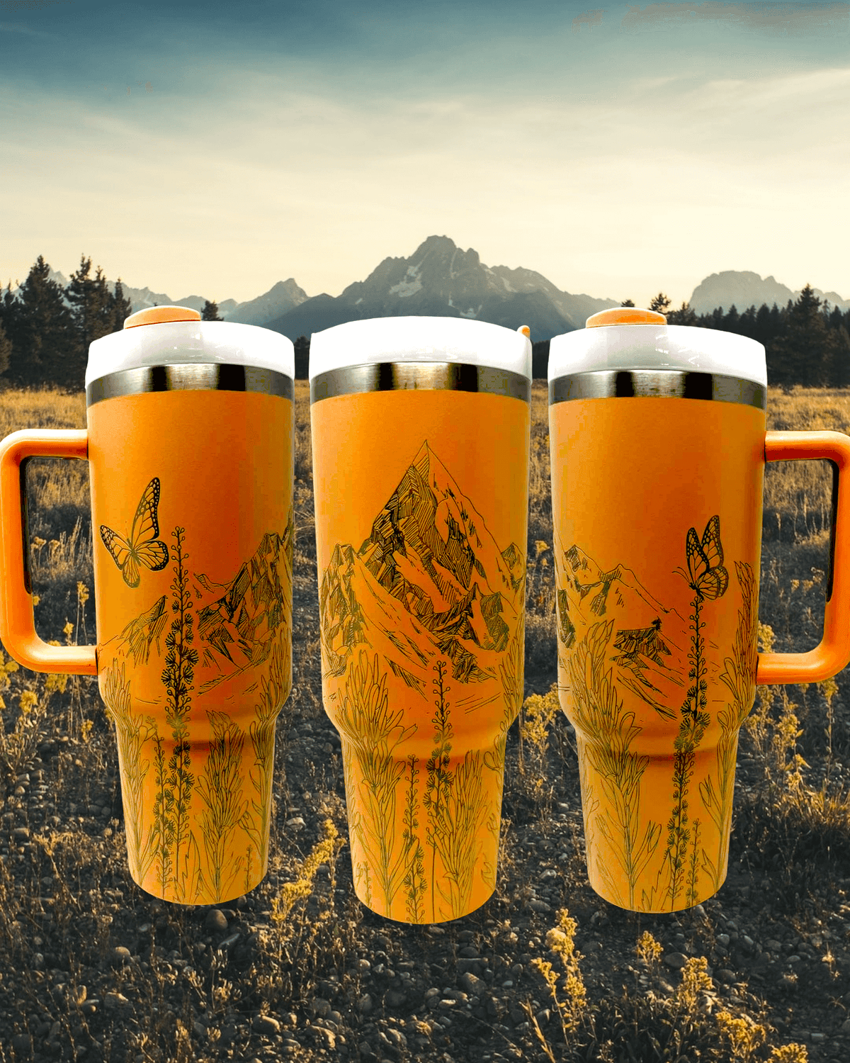 Western Engraved Stanley Dupe Tumbler 30oz, Cowboy Full Wrap, Quencher  Dupe, 40oz Tumbler With Handle 